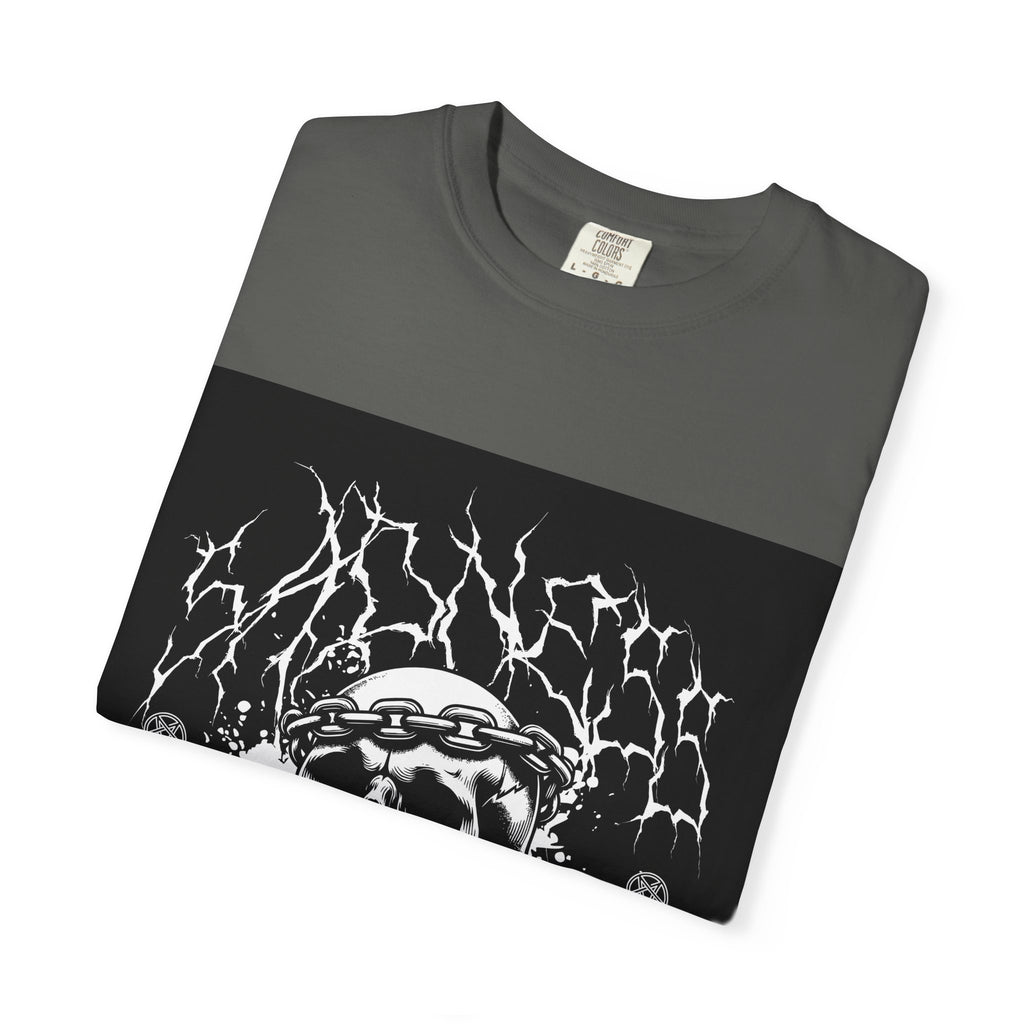 Graphic T-Shirt — 'Break a Path Through the Darkness' Skull Lightning Design