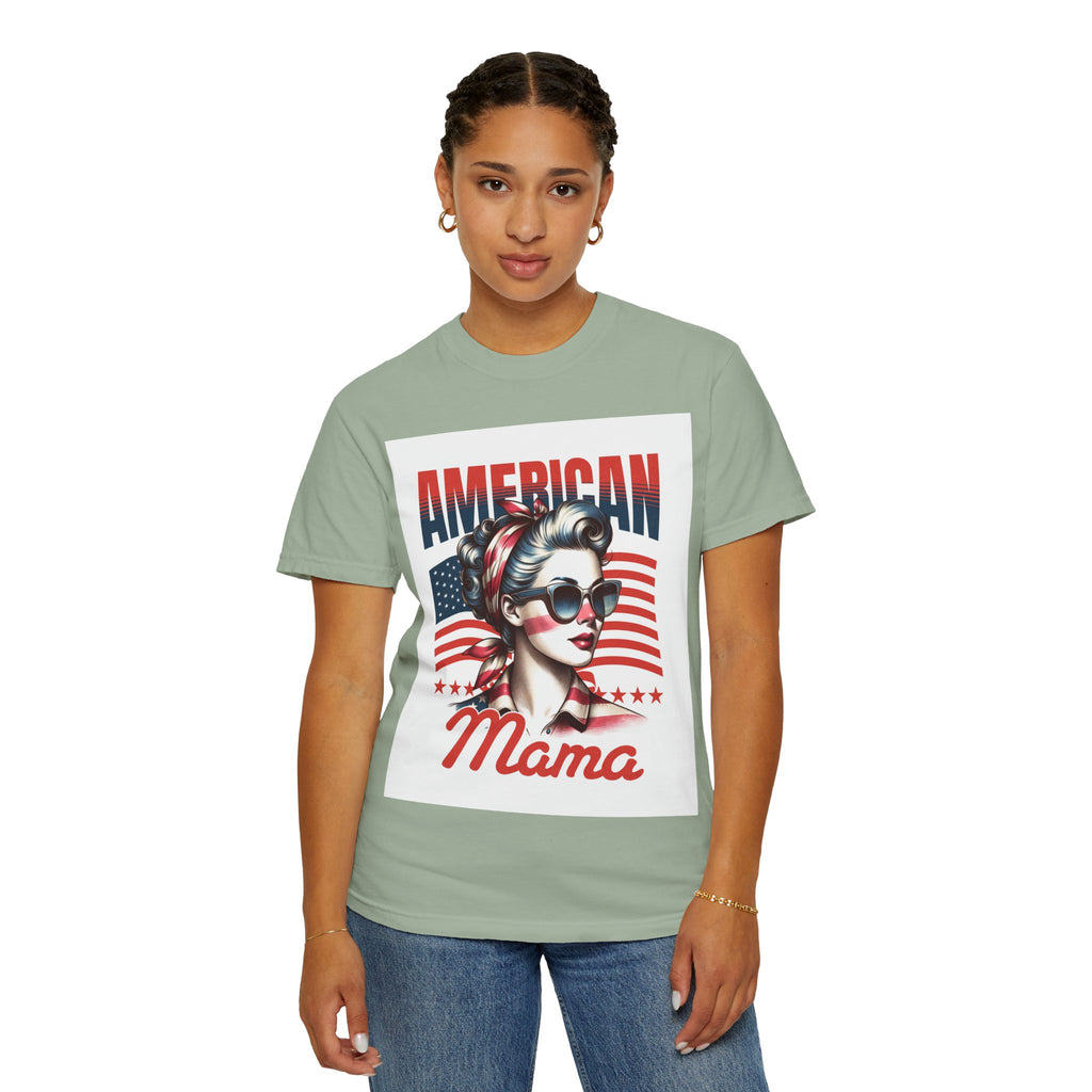 American Mama T‑Shirt — Vintage Patriotic Mom Tee