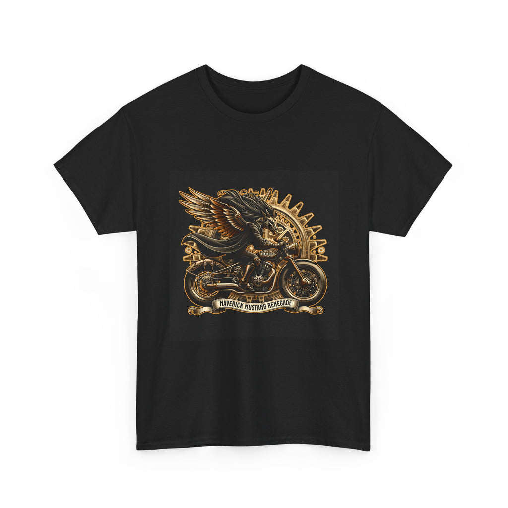 Vintage Winged Motorcycle Tee — "Ride Forever, Ride Free" Biker T-Shirt