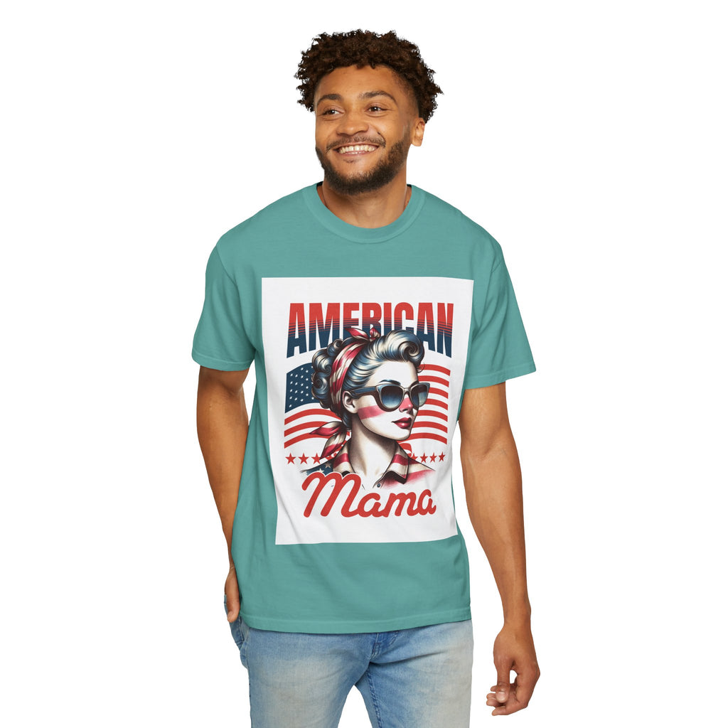 American Mama T‑Shirt — Vintage Patriotic Mom Tee