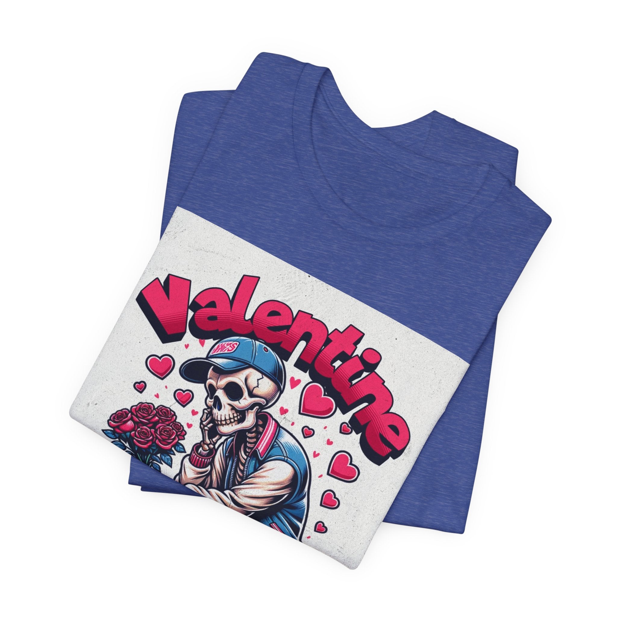 Valentine Skull T-Shirt – "Love & Blessed" Gothic Valentine Tee