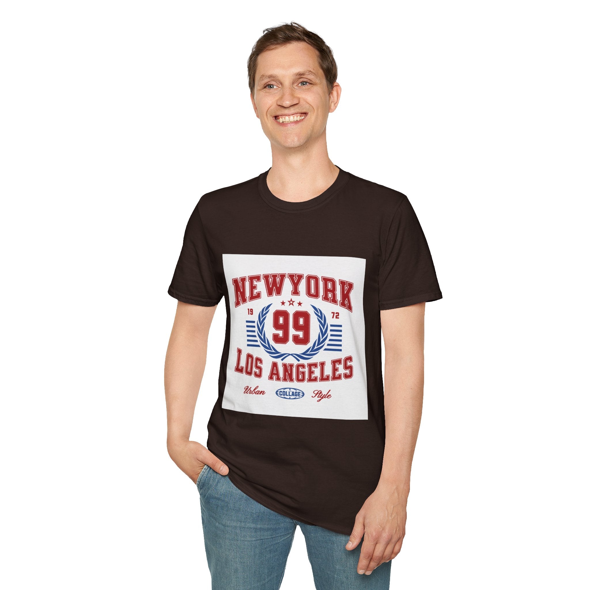 New York 99 Vintage Sports Tee — Collegiate Graphic T-Shirt