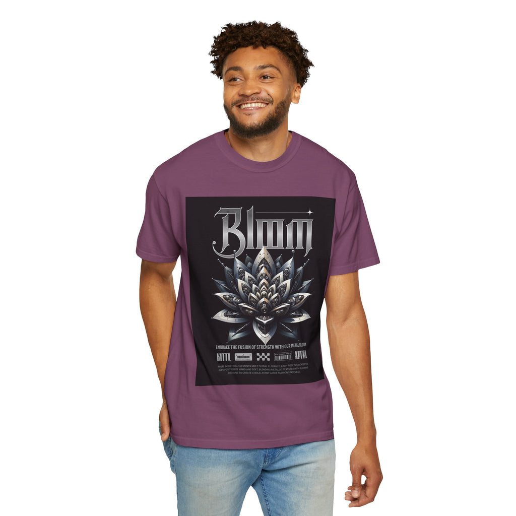 Metal Lotus Graphic T-Shirt — "Bloom" Gothic Band Poster Tee