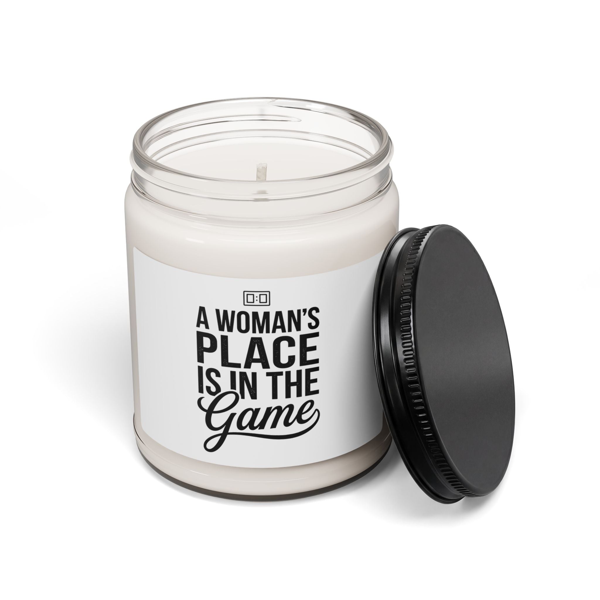 A Woman's Place Is In The Game Candle | Scented Soy Candle, Sports Fandom