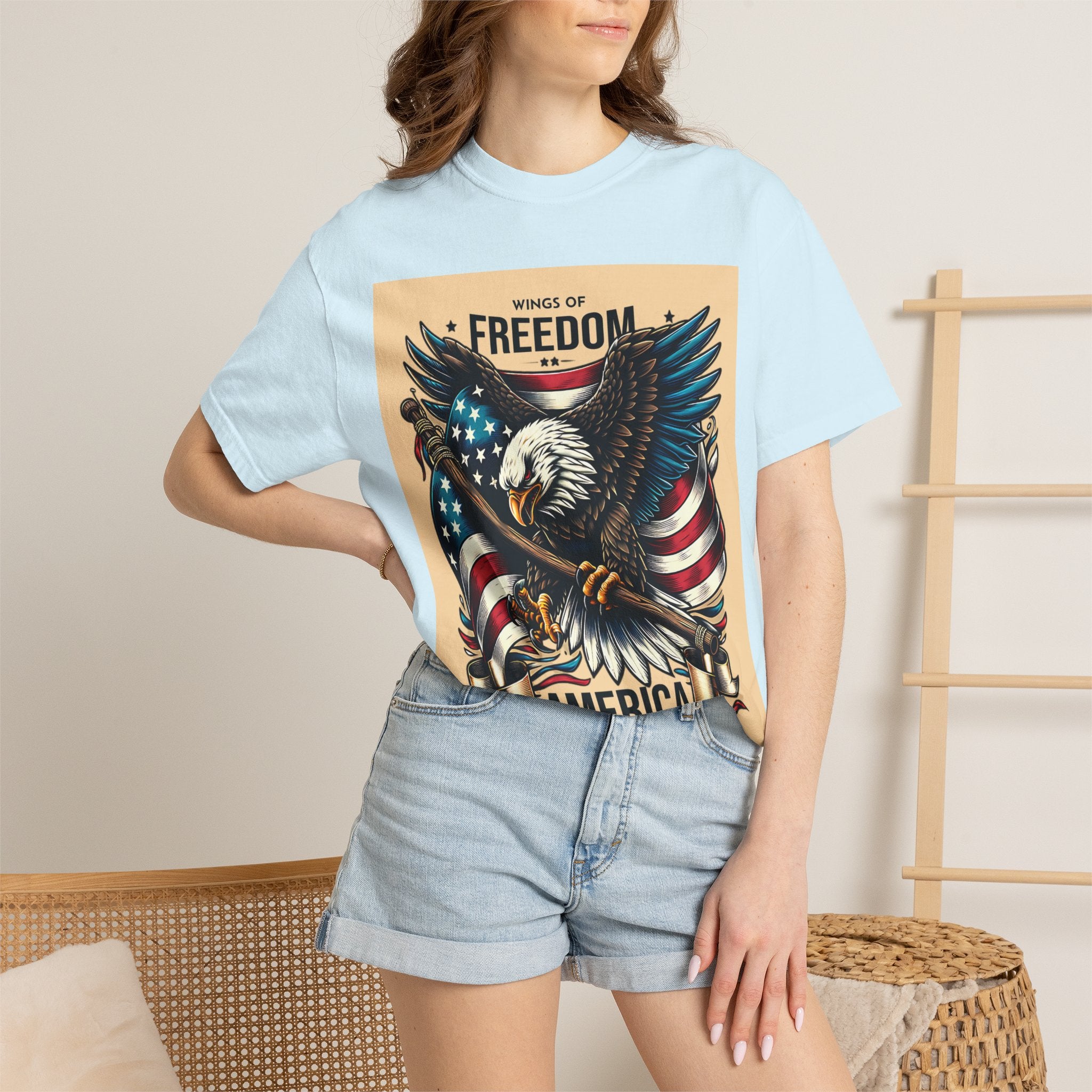 Freedom Eagle T-Shirt — Wings of America Patriotic Graphic Tee
