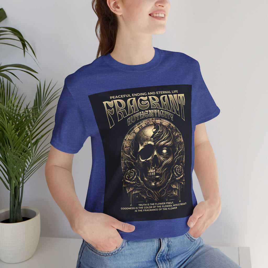 Skull & Roses Graphic Tee — "Fragrant" Vintage Gothic Band Shirt
