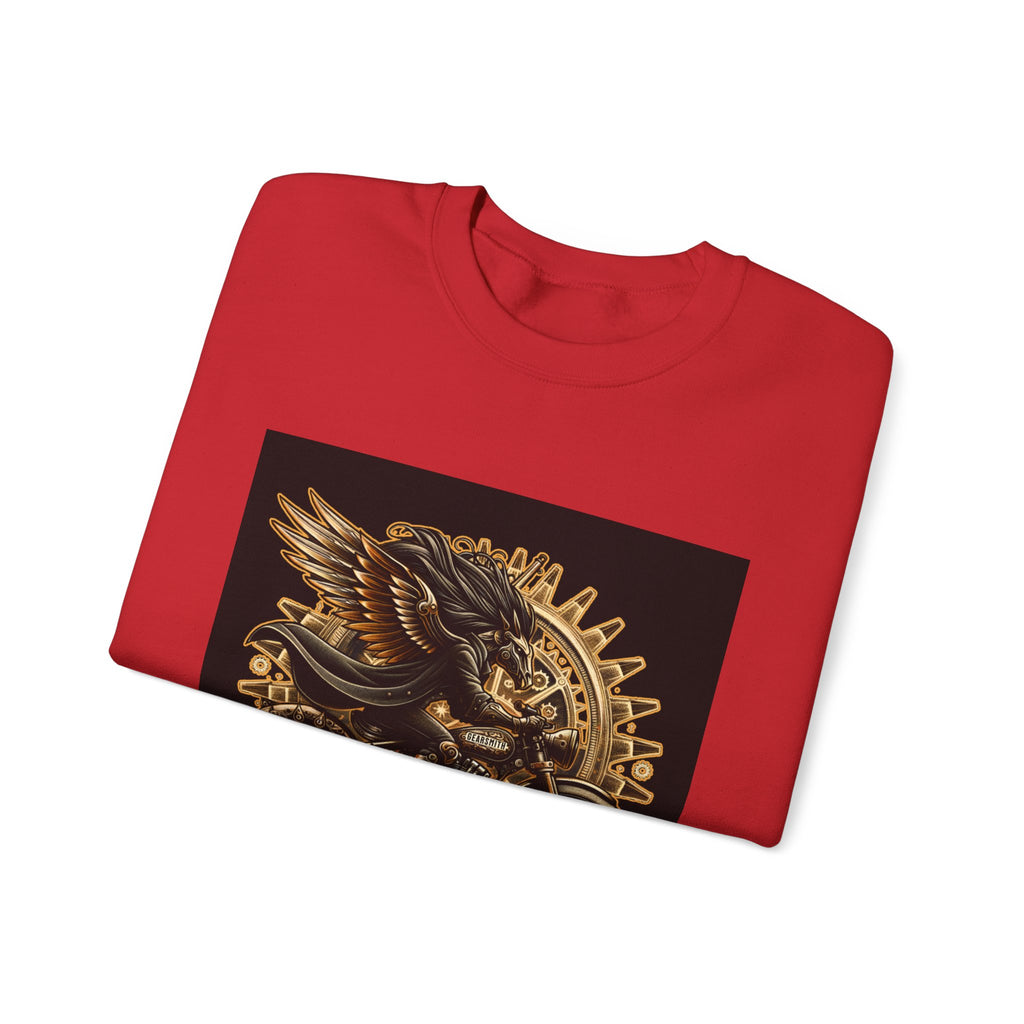 Motorcycle Eagle Crewneck Sweatshirt – "Liberty Rider" Vintage Biker Graphic