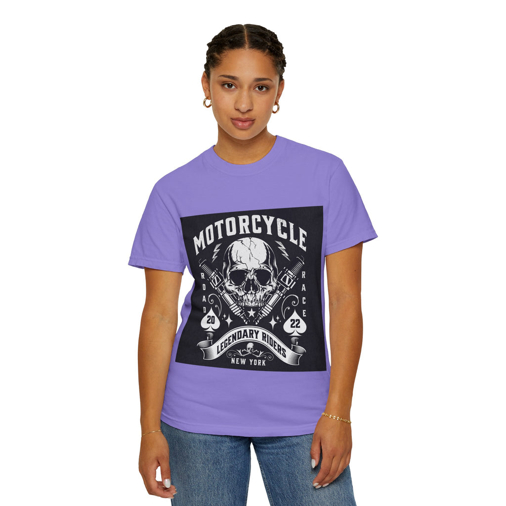 Motorcycle Skull Tee — "Legendary Riders" Vintage Biker Graphic T-Shirt