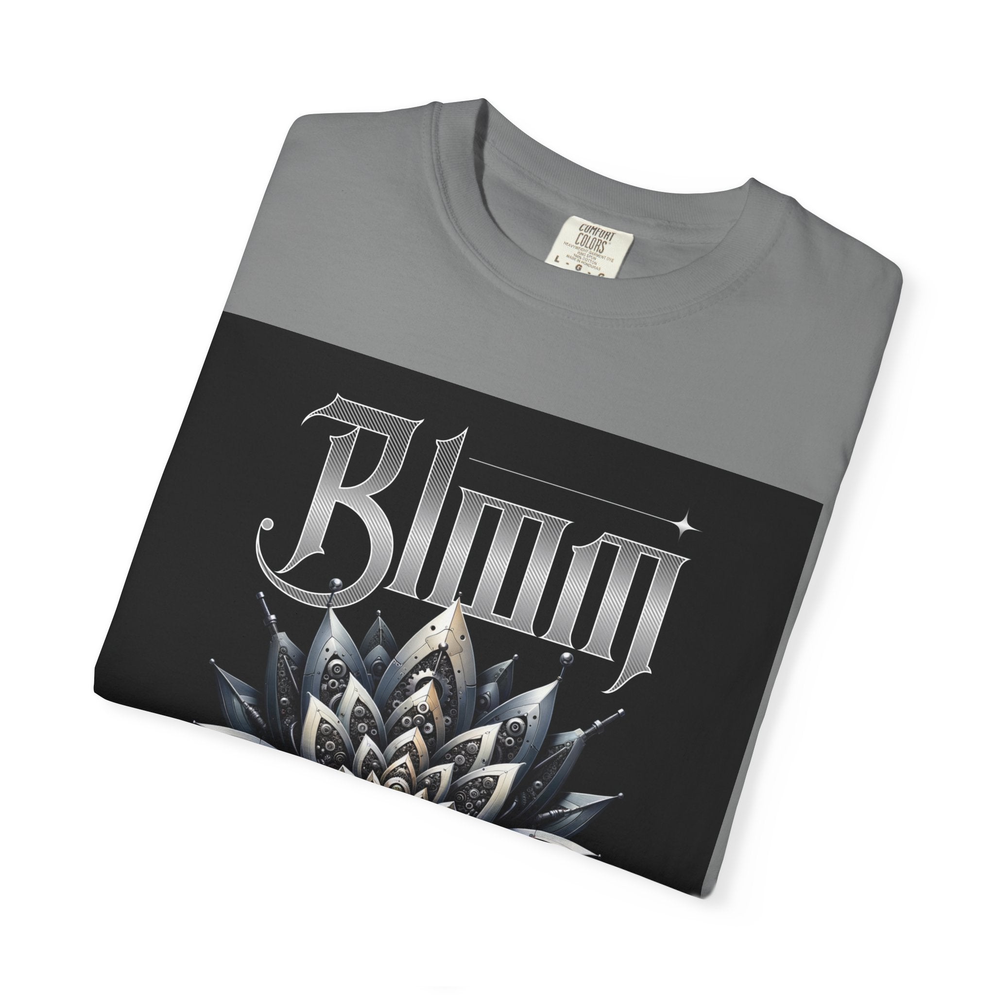 Metal Lotus Graphic T-Shirt — "Bloom" Gothic Band Poster Tee
