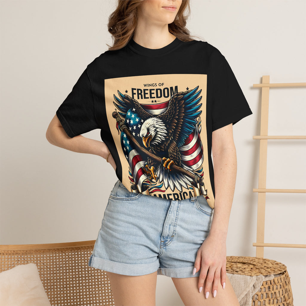 Freedom Eagle T-Shirt — Wings of America Patriotic Graphic Tee