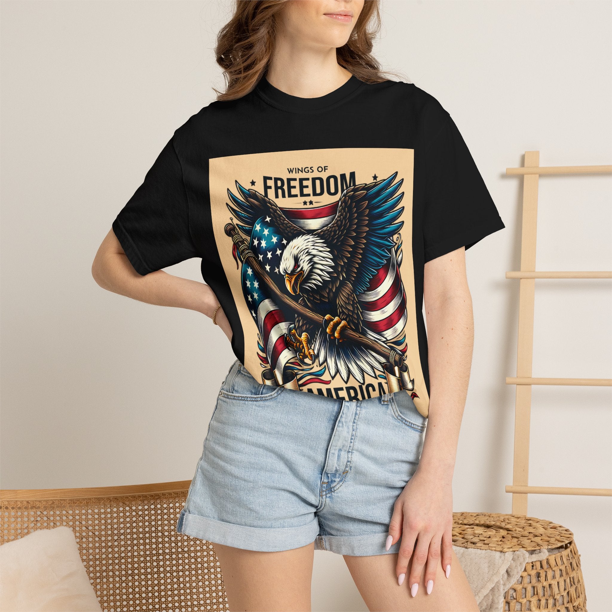 Freedom Eagle T-Shirt — Wings of America Patriotic Graphic Tee