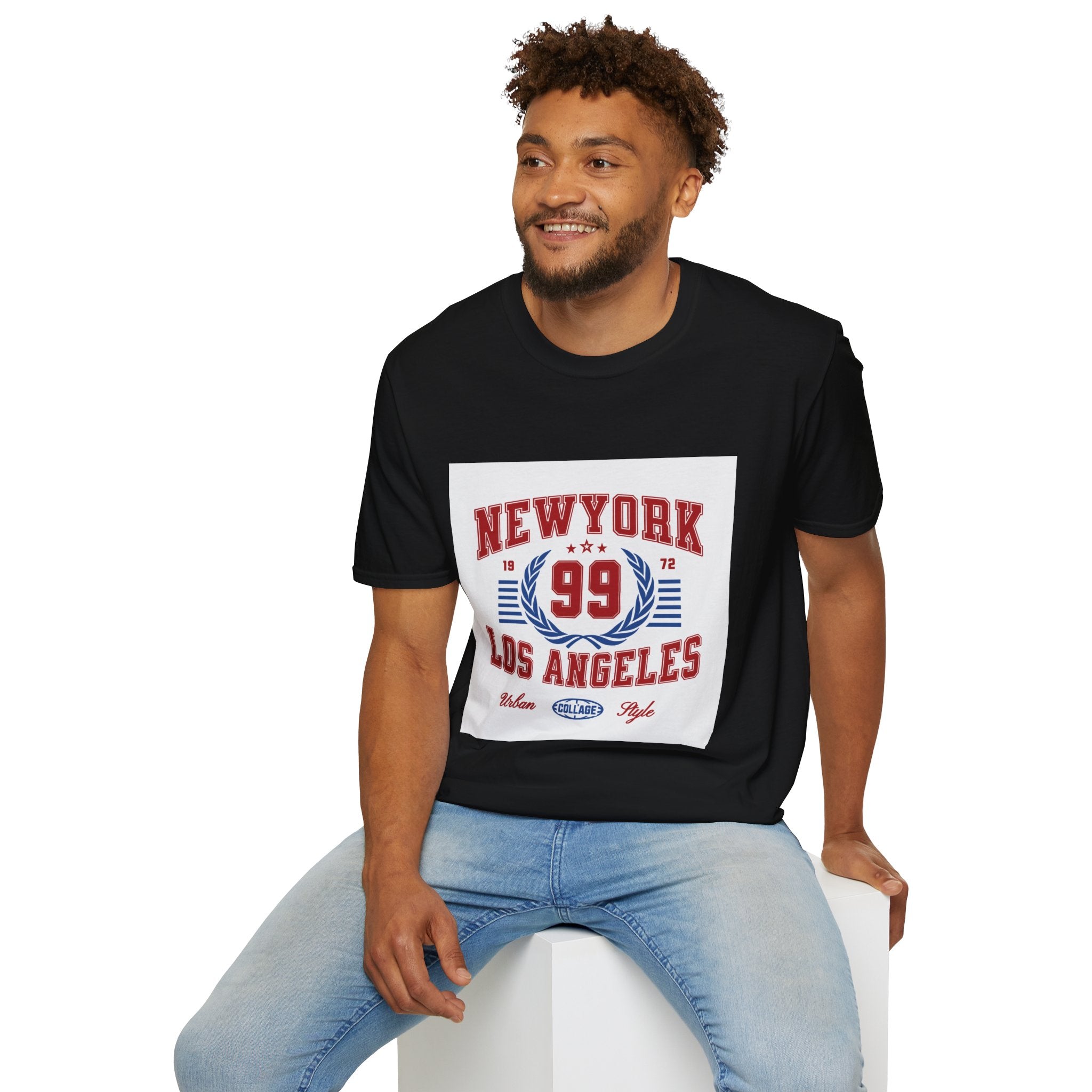 New York 99 Vintage Sports Tee — Collegiate Graphic T-Shirt