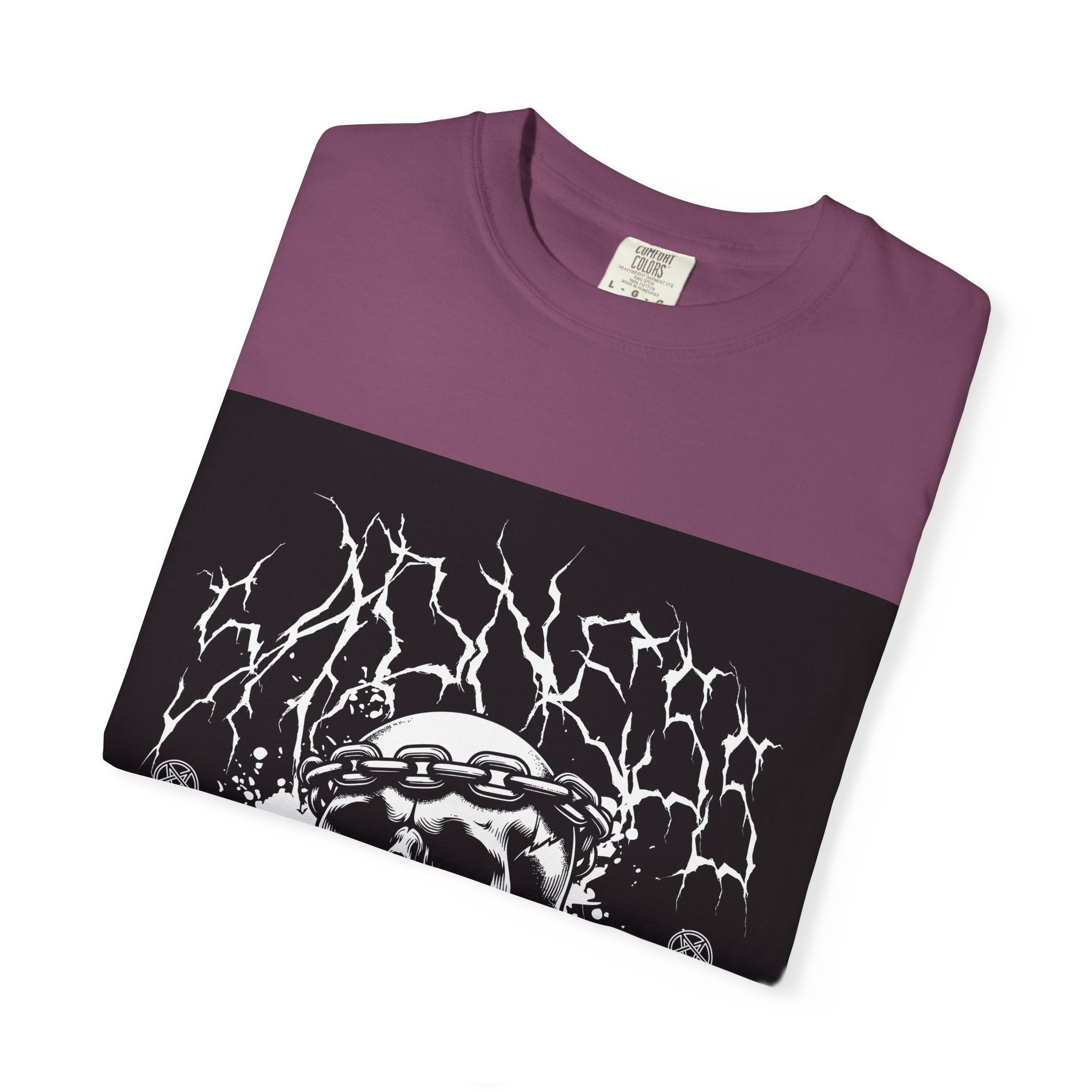 Graphic T-Shirt — 'Break a Path Through the Darkness' Skull Lightning Design