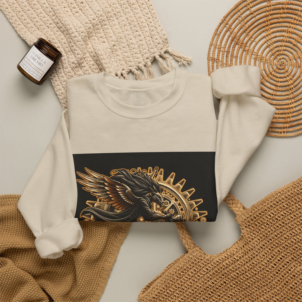 Motorcycle Eagle Crewneck Sweatshirt – "Liberty Rider" Vintage Biker Graphic