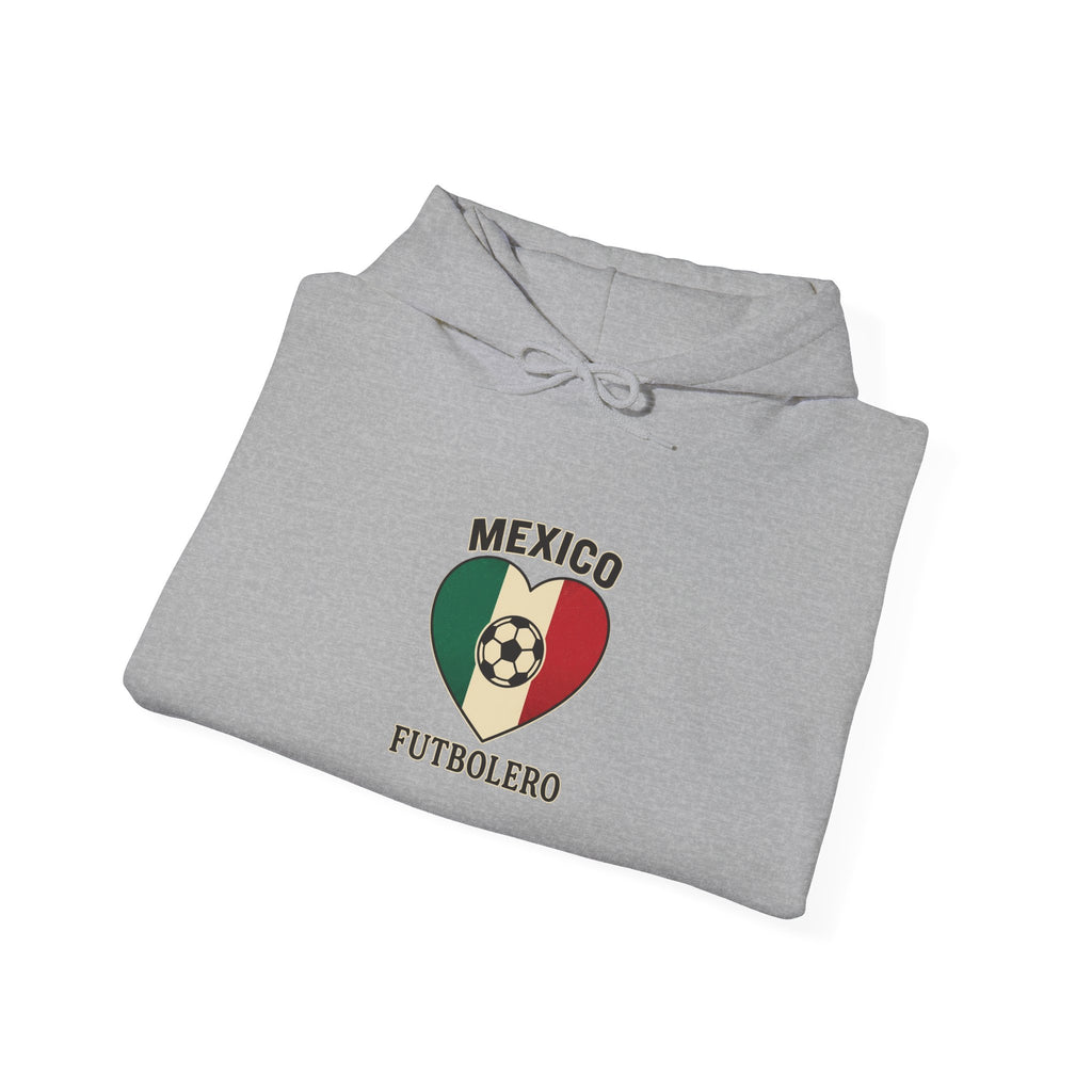 Mexico Futbolero Heart Hoodie | Soccer Country Pride, Mexican Flag Colors
