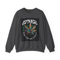 Sweatshirt — Stoner 'Grow Your Own Serenity' Colorful Cannabis Leaf Crewneck