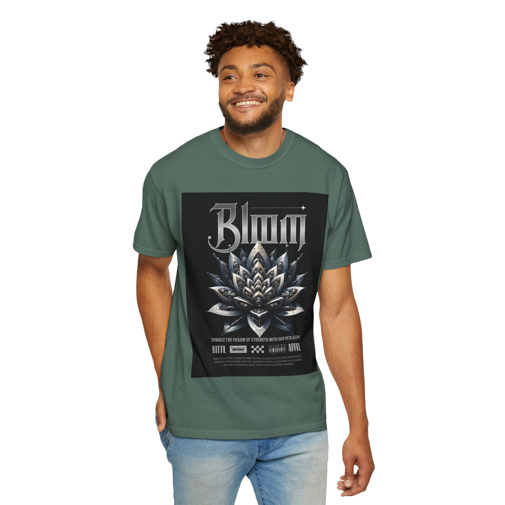 Metal Lotus Graphic T-Shirt — "Bloom" Gothic Band Poster Tee