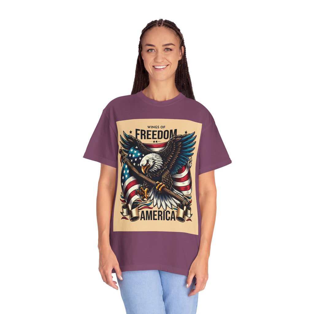 Freedom Eagle T-Shirt — Wings of America Patriotic Graphic Tee