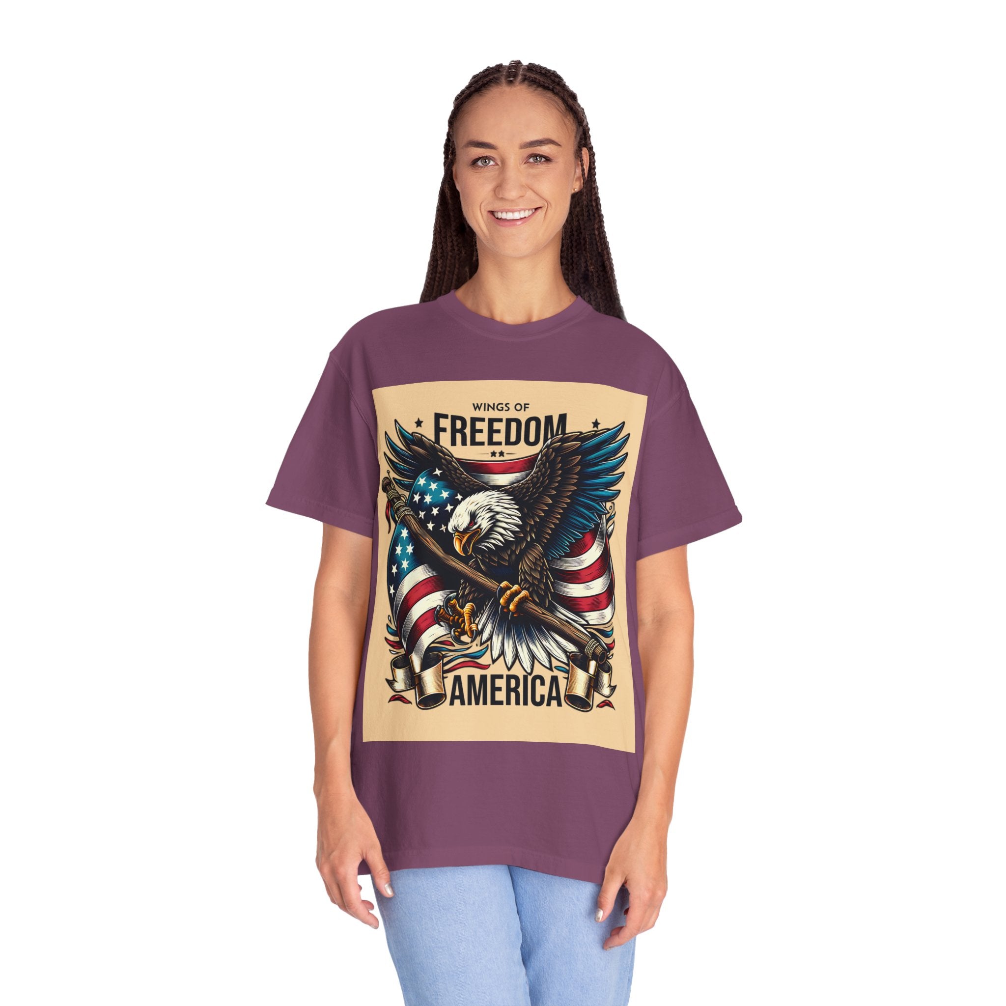 Freedom Eagle T-Shirt — Wings of America Patriotic Graphic Tee
