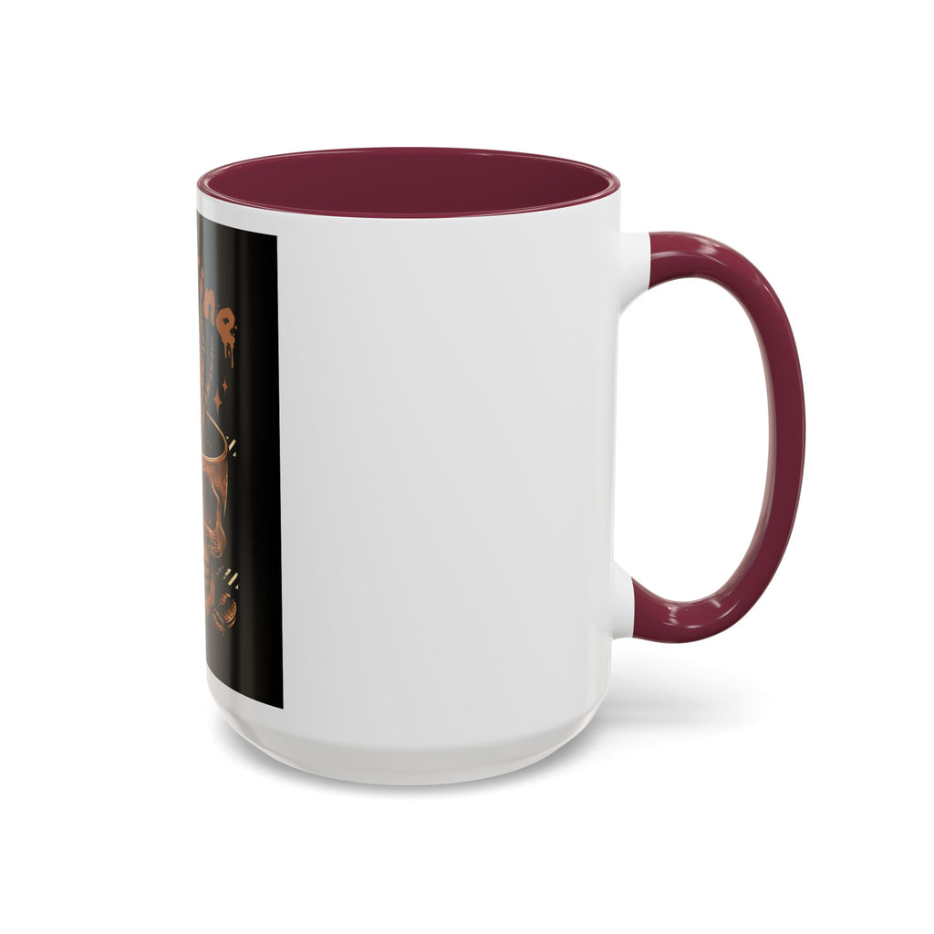 Skull Coffee Mug – "I'm Fine Just Need Coffee" Gothic Ceramic Mug