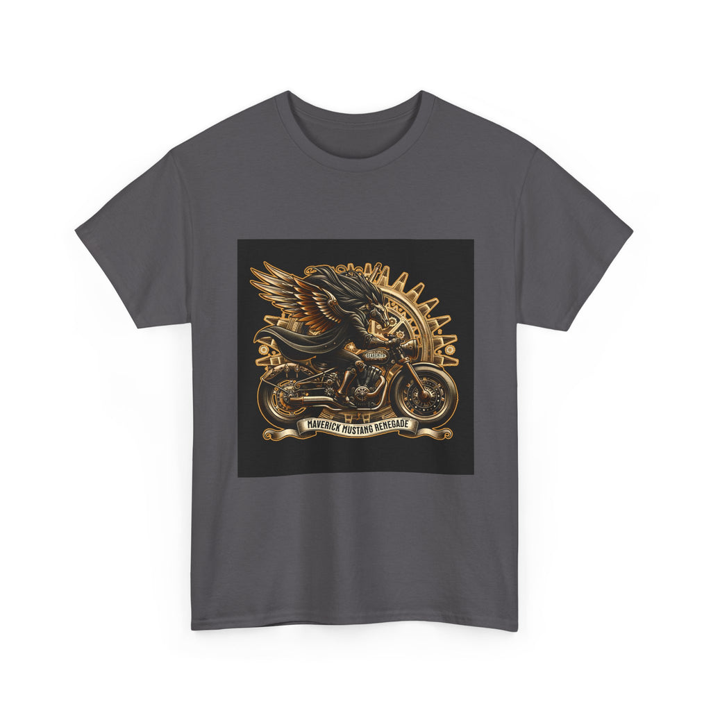 Vintage Winged Motorcycle Tee — "Ride Forever, Ride Free" Biker T-Shirt