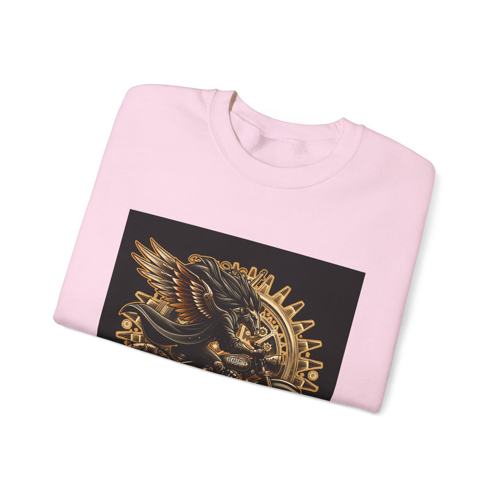 Motorcycle Eagle Crewneck Sweatshirt – "Liberty Rider" Vintage Biker Graphic