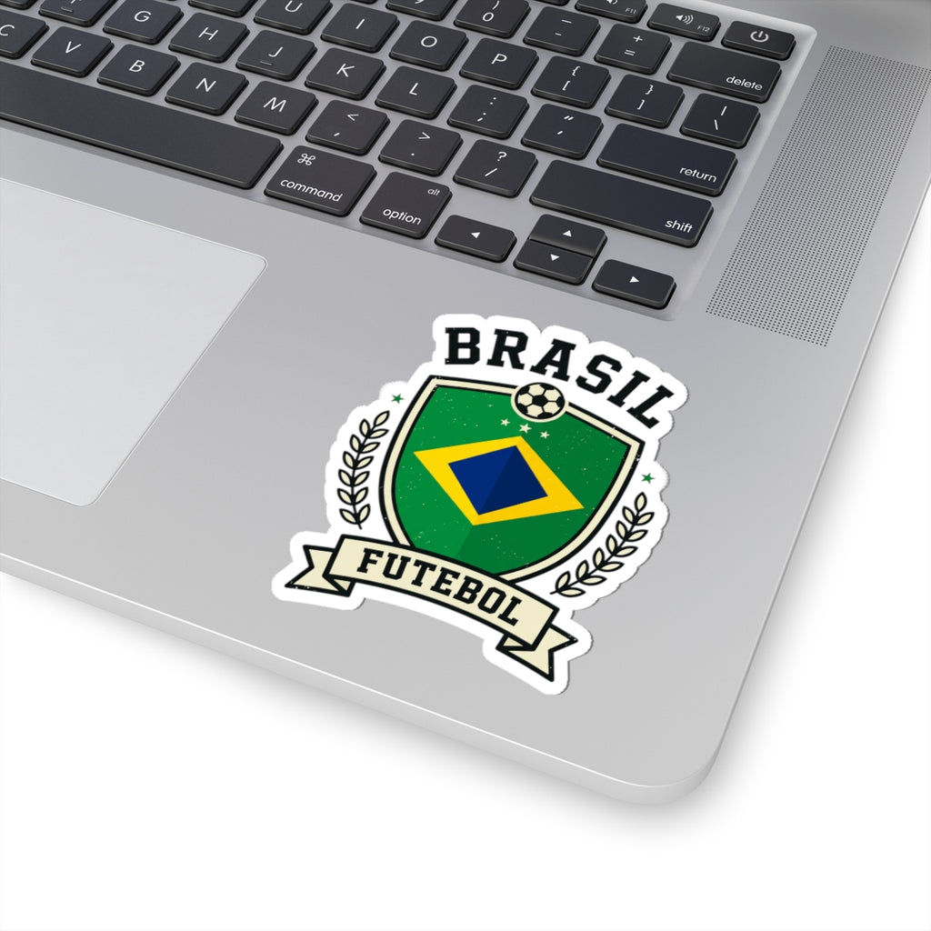 Brasil Futebol Crest Sticker | Brazil Flag Soccer Emblem, Kiss-Cut