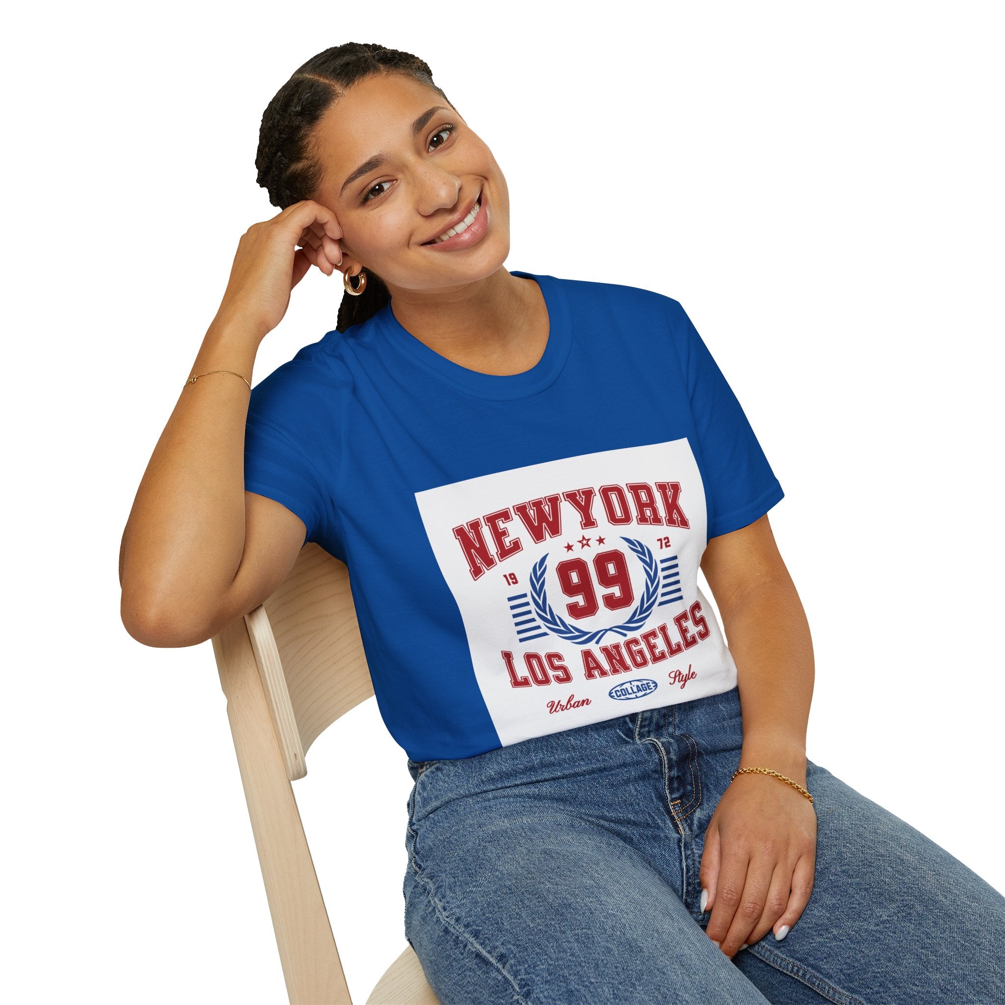 New York 99 Vintage Sports Tee — Collegiate Graphic T-Shirt
