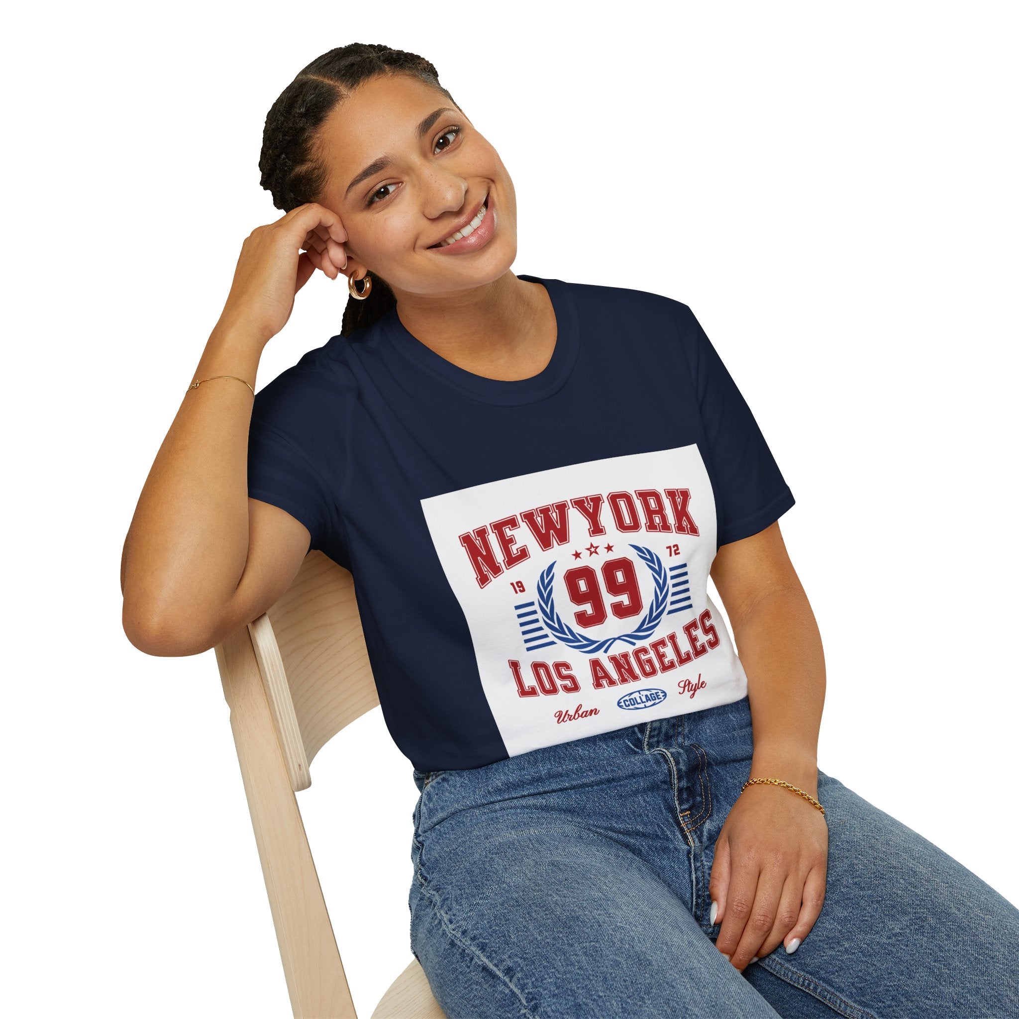 New York 99 Vintage Sports Tee — Collegiate Graphic T-Shirt