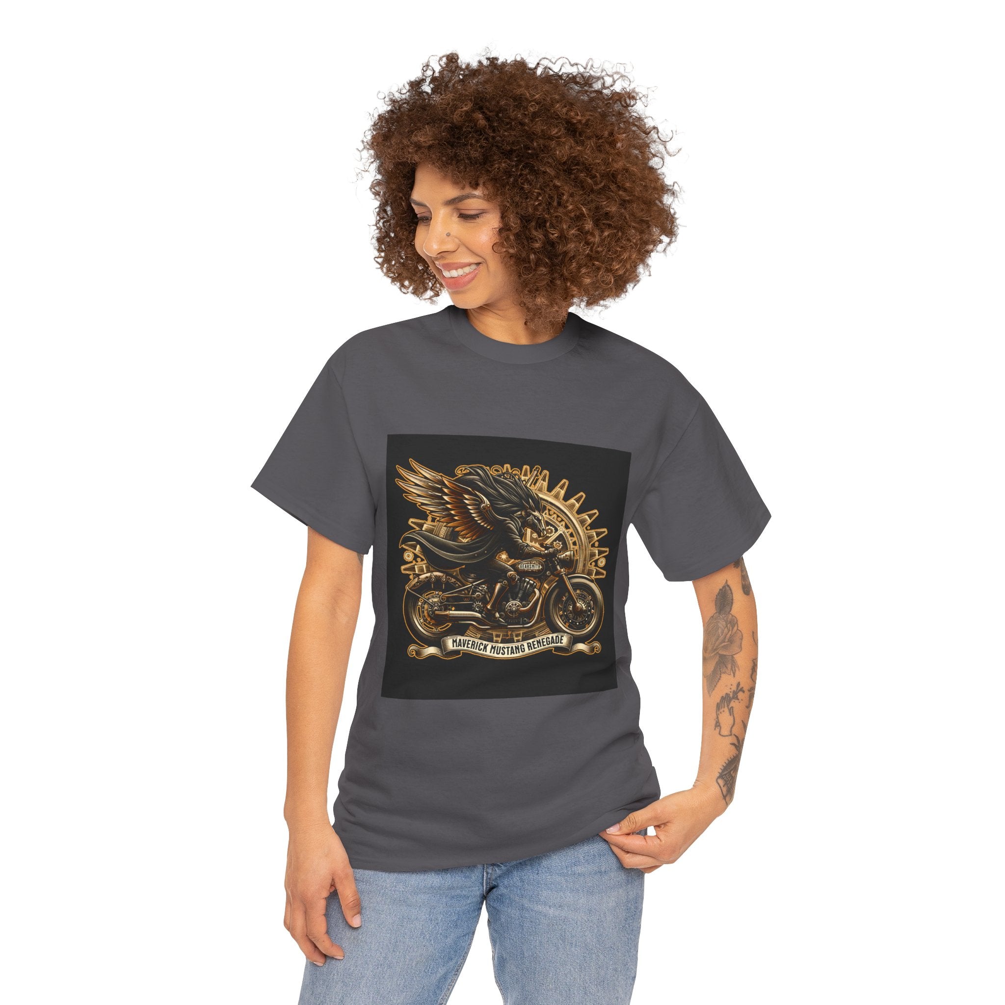 Vintage Winged Motorcycle Tee — "Ride Forever, Ride Free" Biker T-Shirt