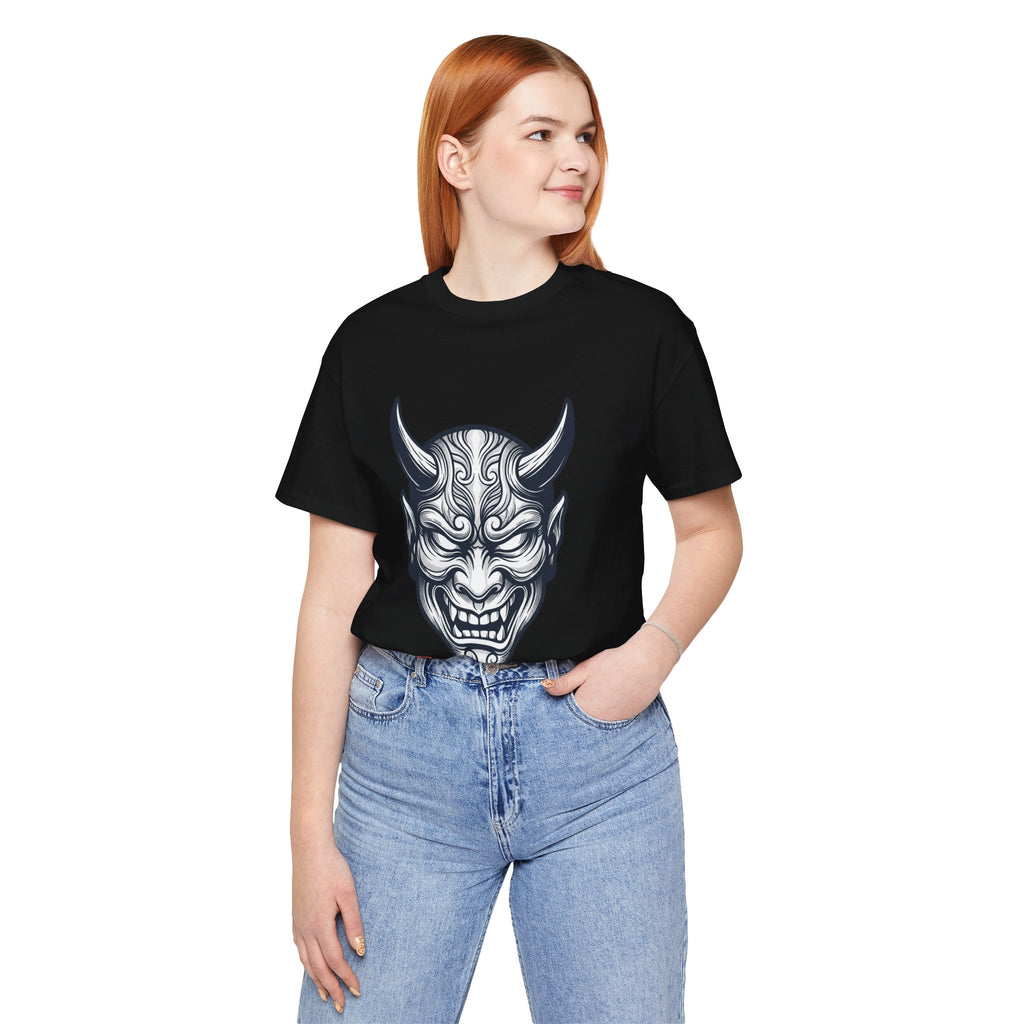 Demon Hannya Mask T‑Shirt — Japanese Oni Tattoo Graphic Tee