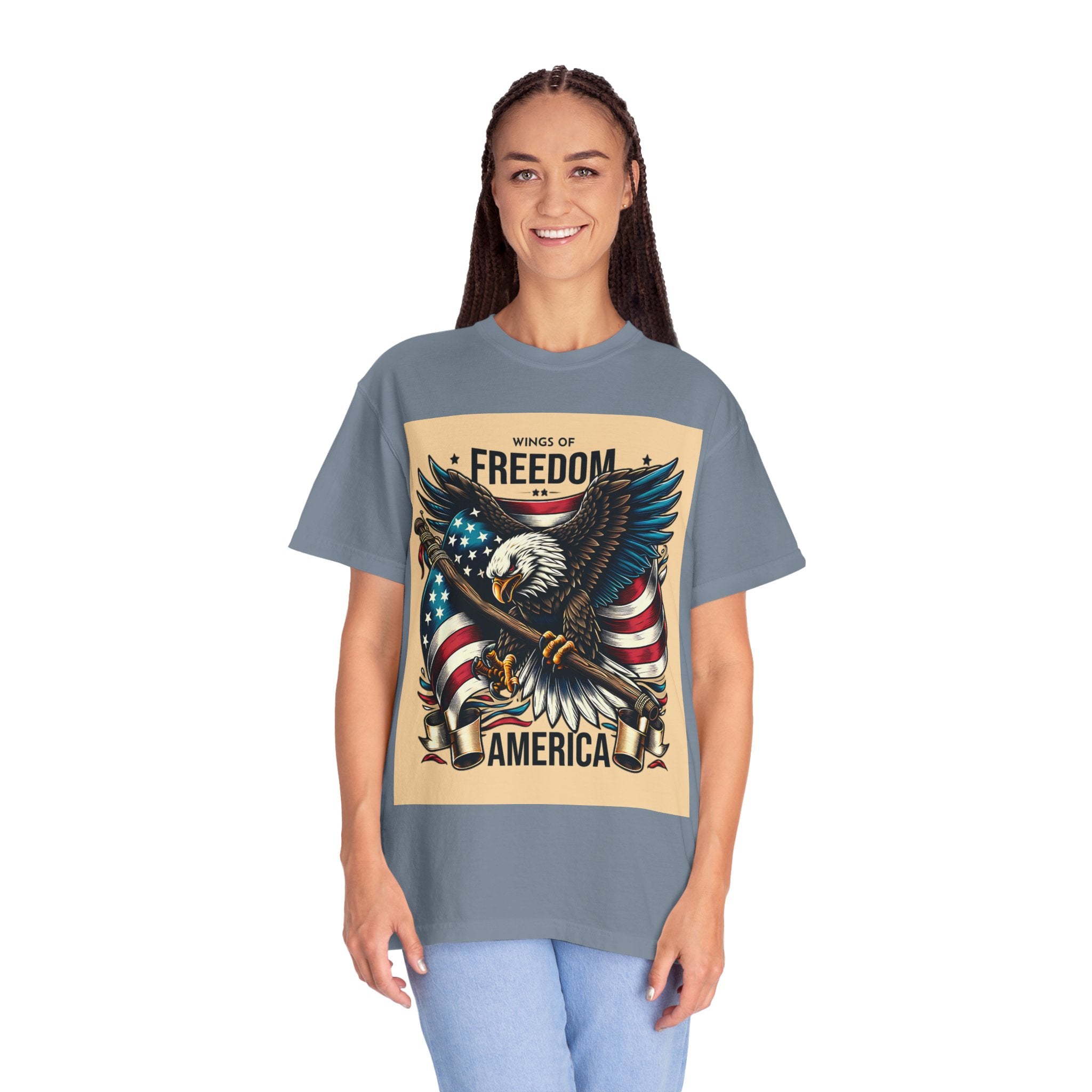 Freedom Eagle T-Shirt — Wings of America Patriotic Graphic Tee