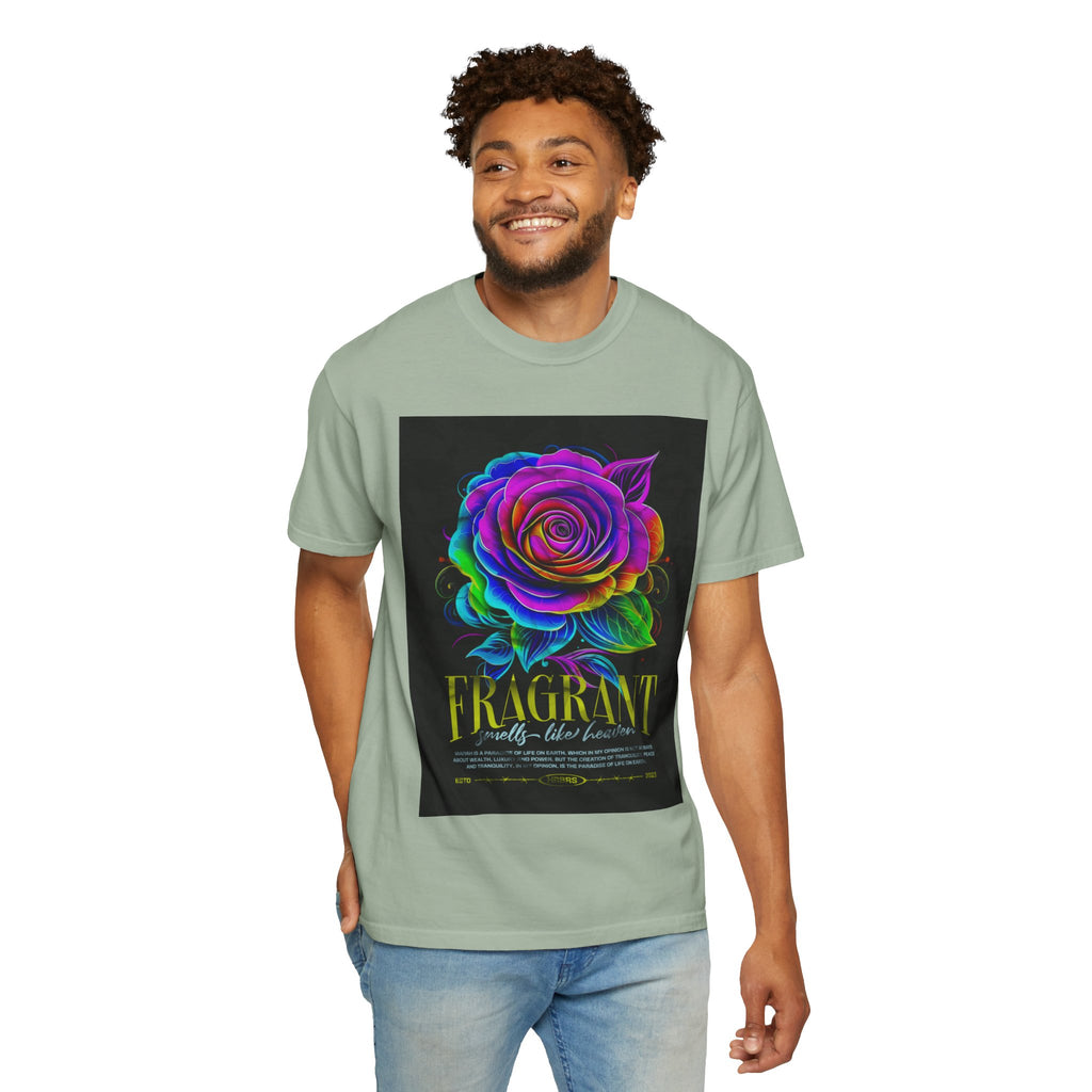 Fragrant Rainbow Rose T-Shirt — Vibrant Floral Graphic Tee
