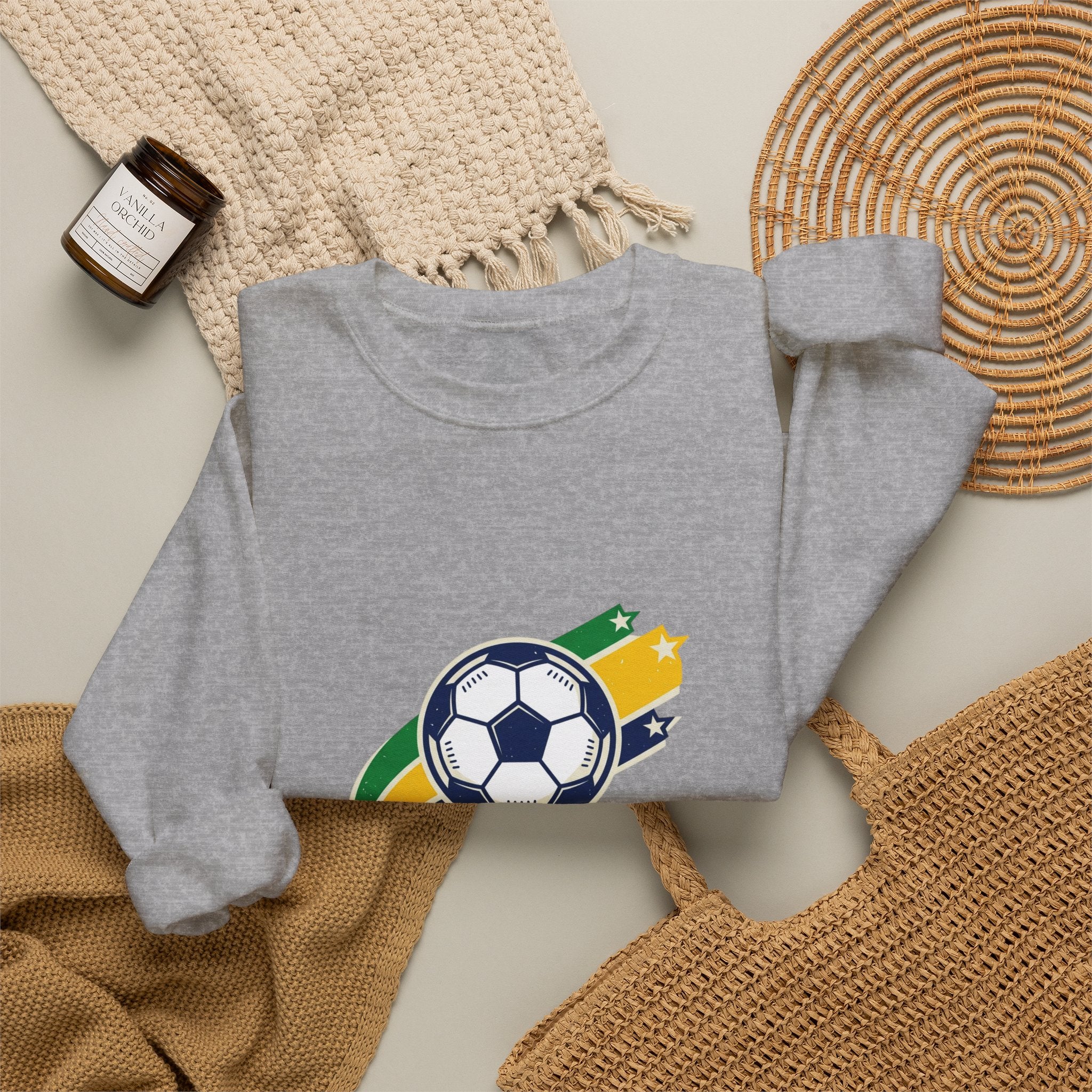 Futebol Brasil Sweatshirt | Brazil Soccer Flag Colors, National Pride