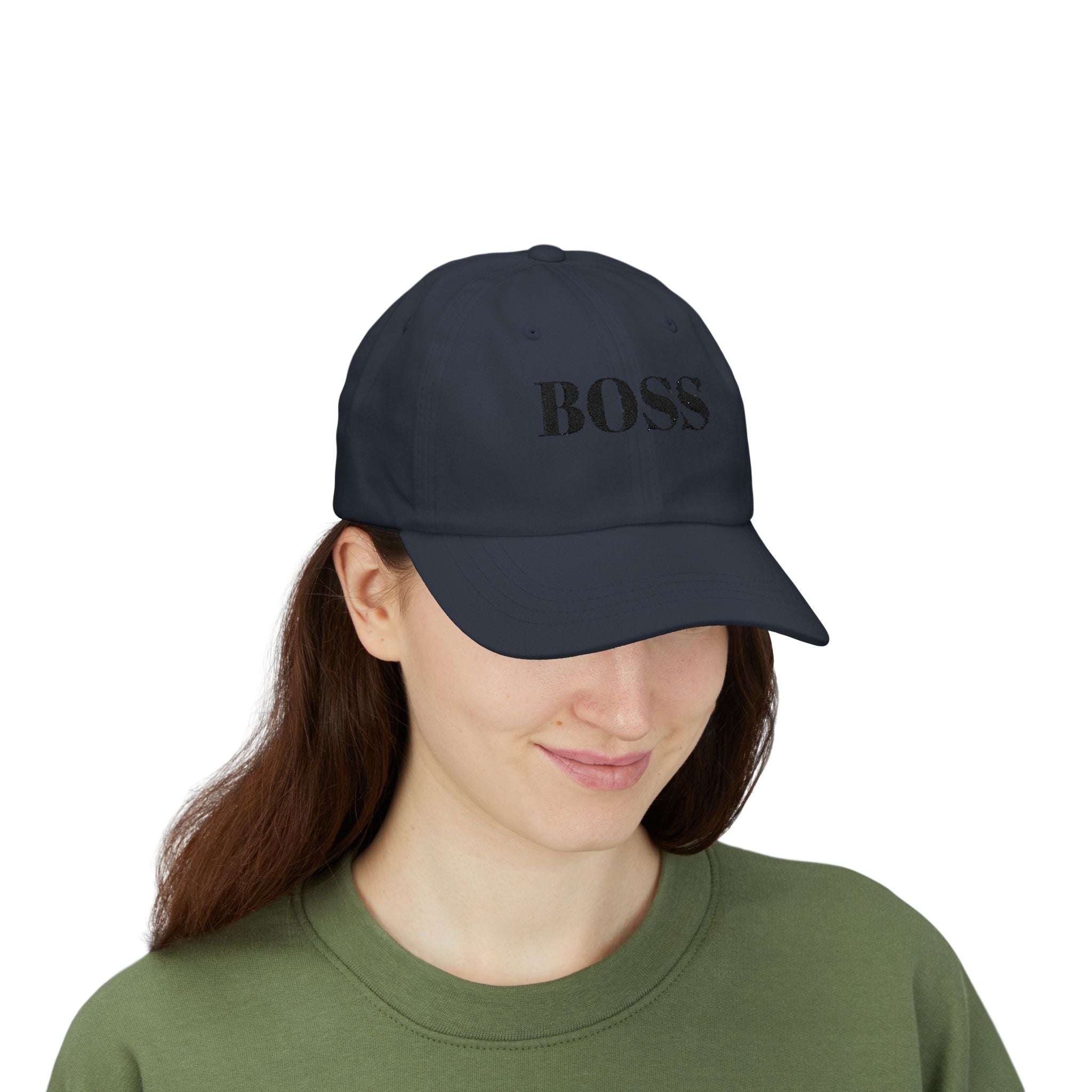 BOSS Embroidered Dad Cap - Classic White Baseball Hat