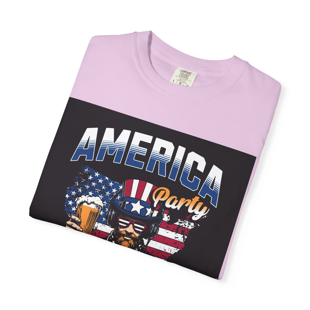 America Party T-Shirt — Cheers to Freedom 4th of July Patriotic Tee