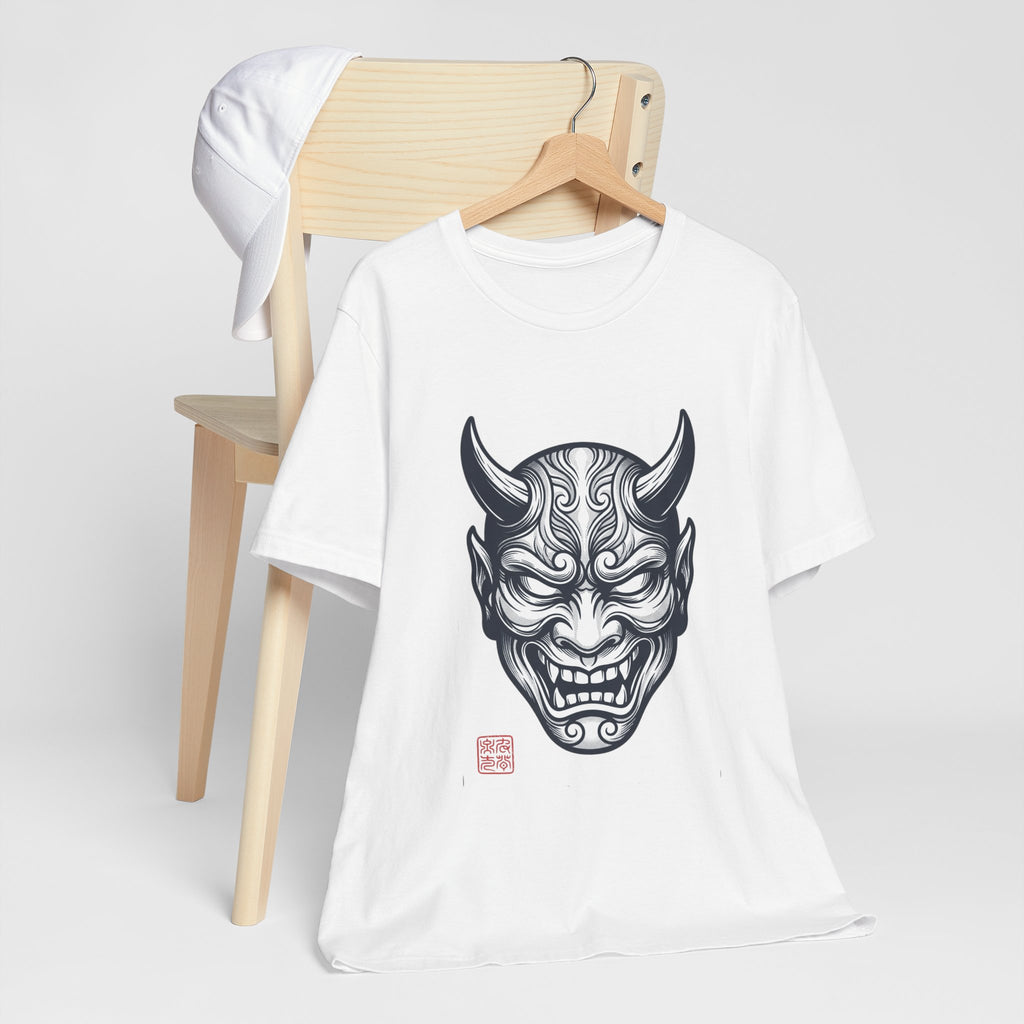 Demon Hannya Mask T‑Shirt — Japanese Oni Tattoo Graphic Tee