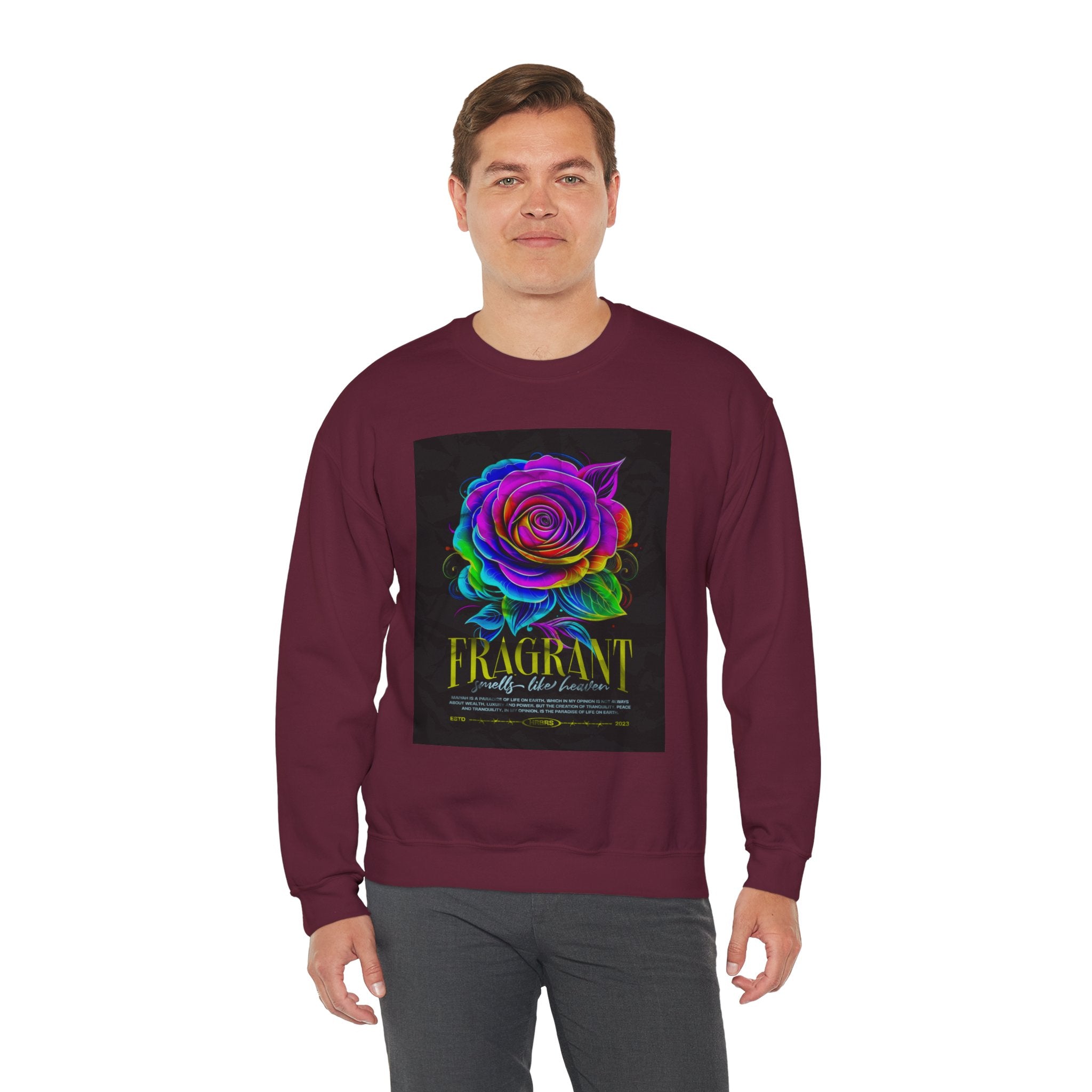 Fluorescent Rose “Fragrant” Crewneck Sweatshirt