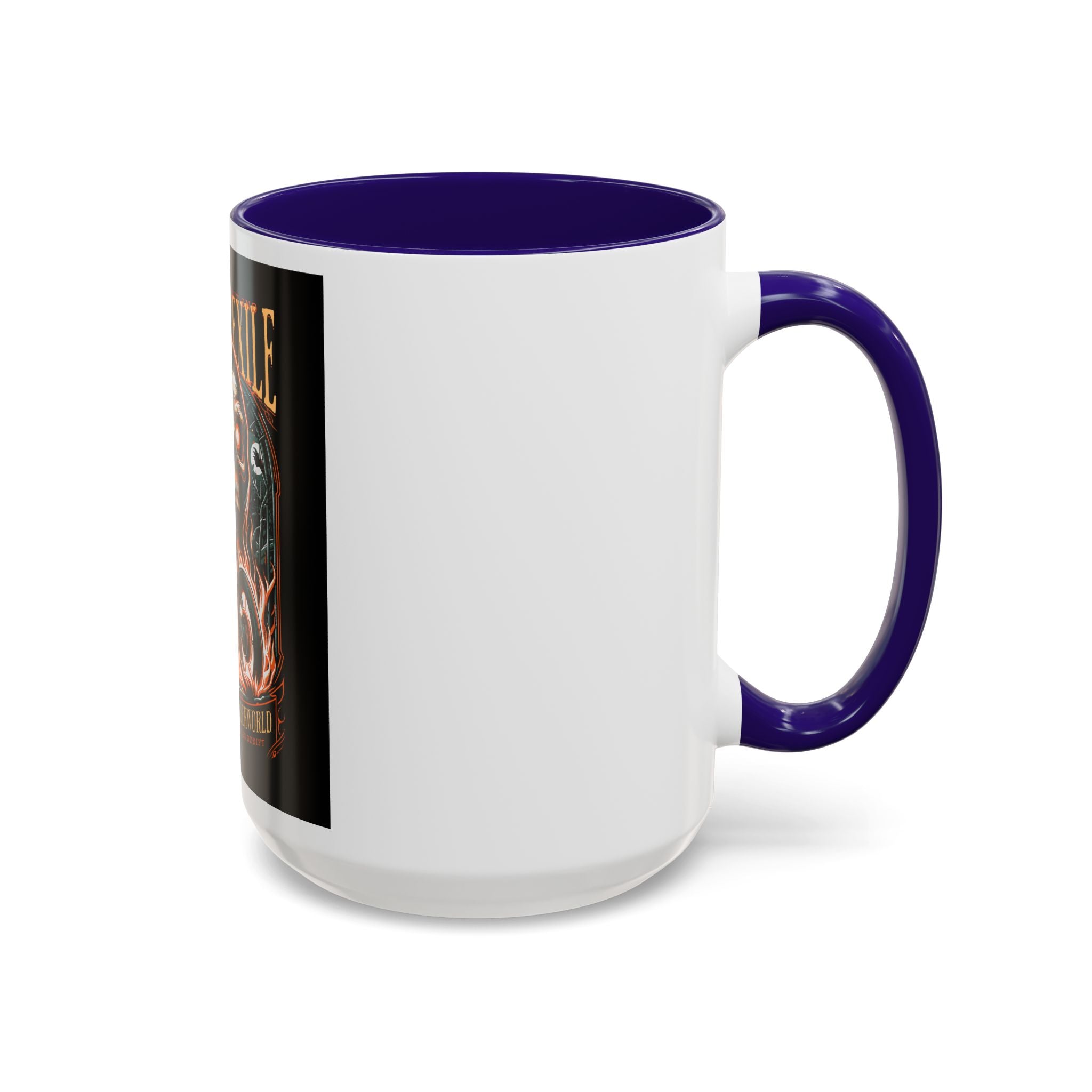 Eternal Exile Skull Biker Mug — Gothic Motorcycle Coffee Cup (11oz/15oz)
