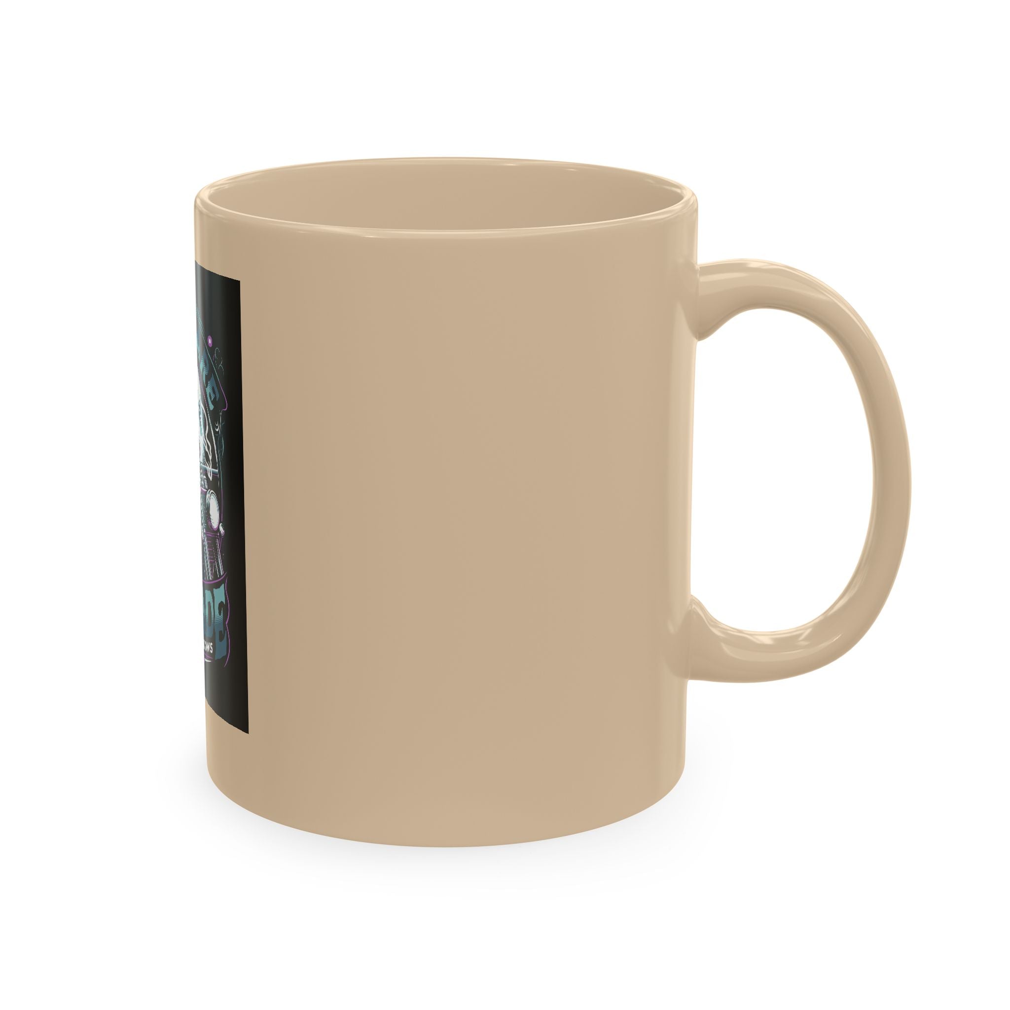 Nightmare Renegade Ceramic Mug — Grim Reaper Biker "King of the Shadows" Coffee Cup