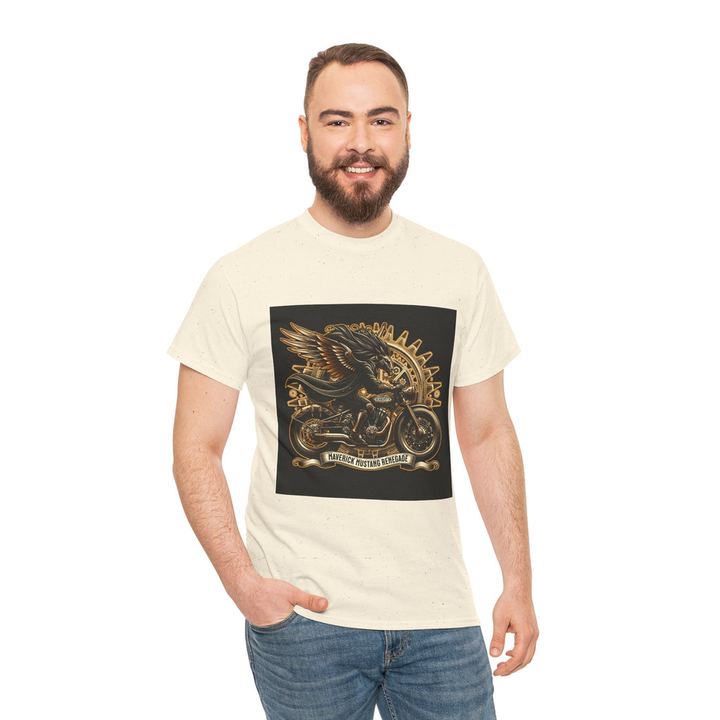 Vintage Winged Motorcycle Tee — "Ride Forever, Ride Free" Biker T-Shirt