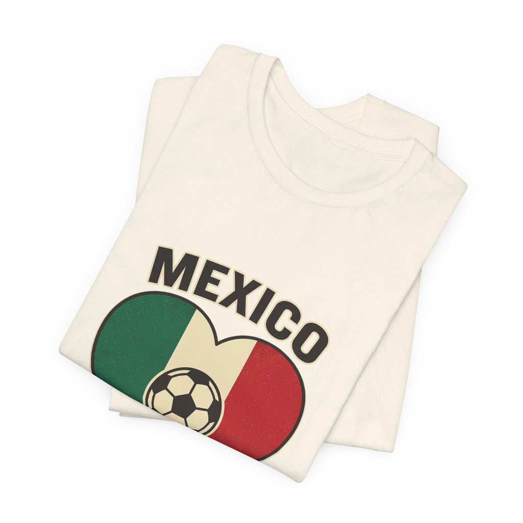 Mexico Heart Flag Futbolero Tee | Soccer Country Pride