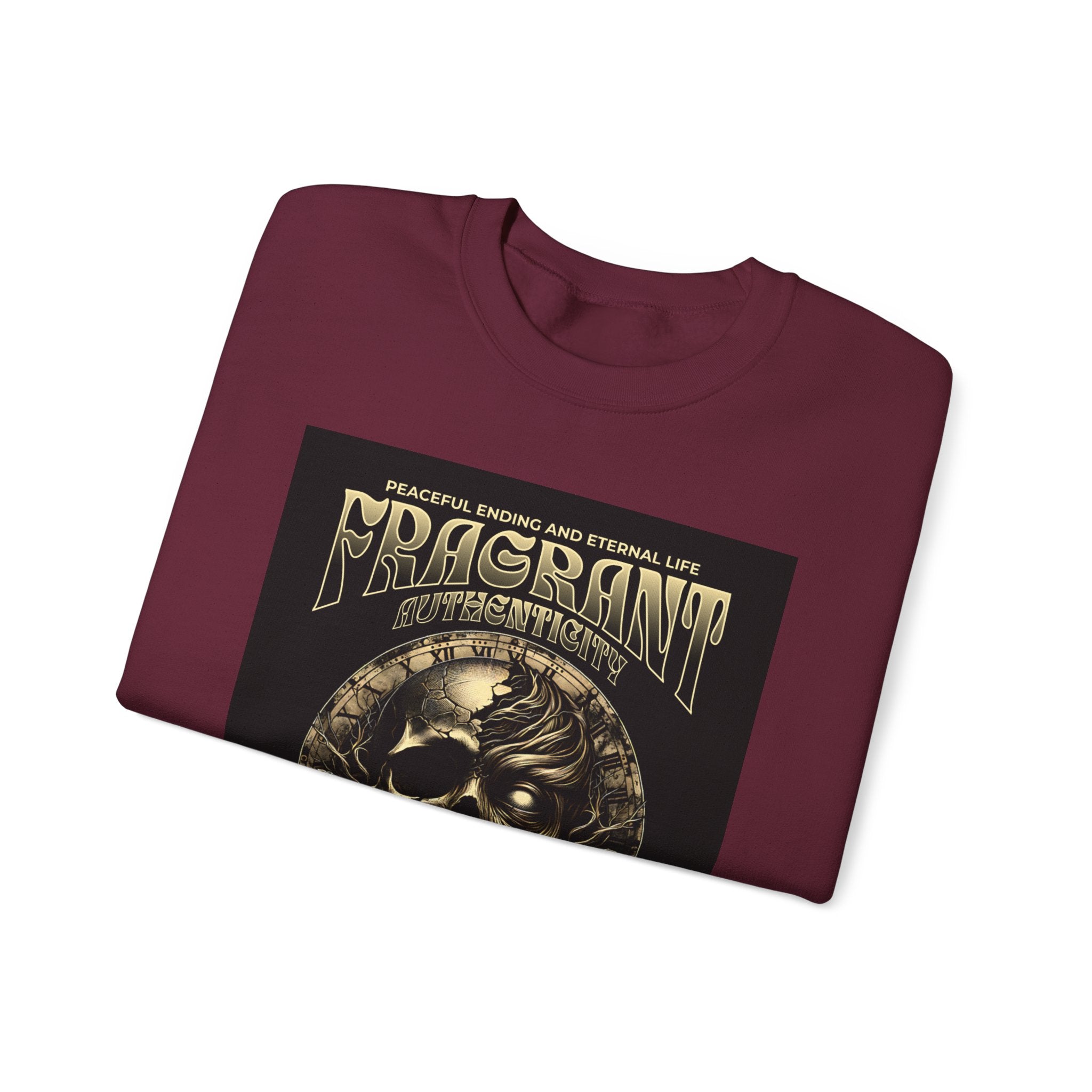 Skull & Roses Crewneck Sweatshirt — “Decrepit” Gothic Graphic