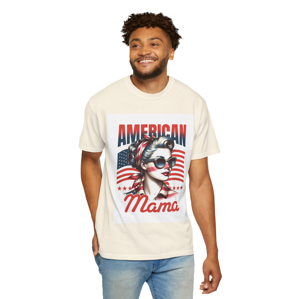American Mama T‑Shirt — Vintage Patriotic Mom Tee
