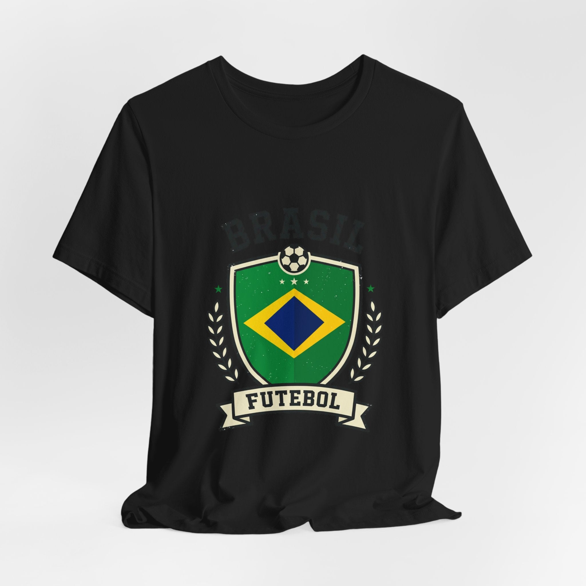 Brasil Futebol Crest T-Shirt | Brazil Soccer Pride, National Flag Colors