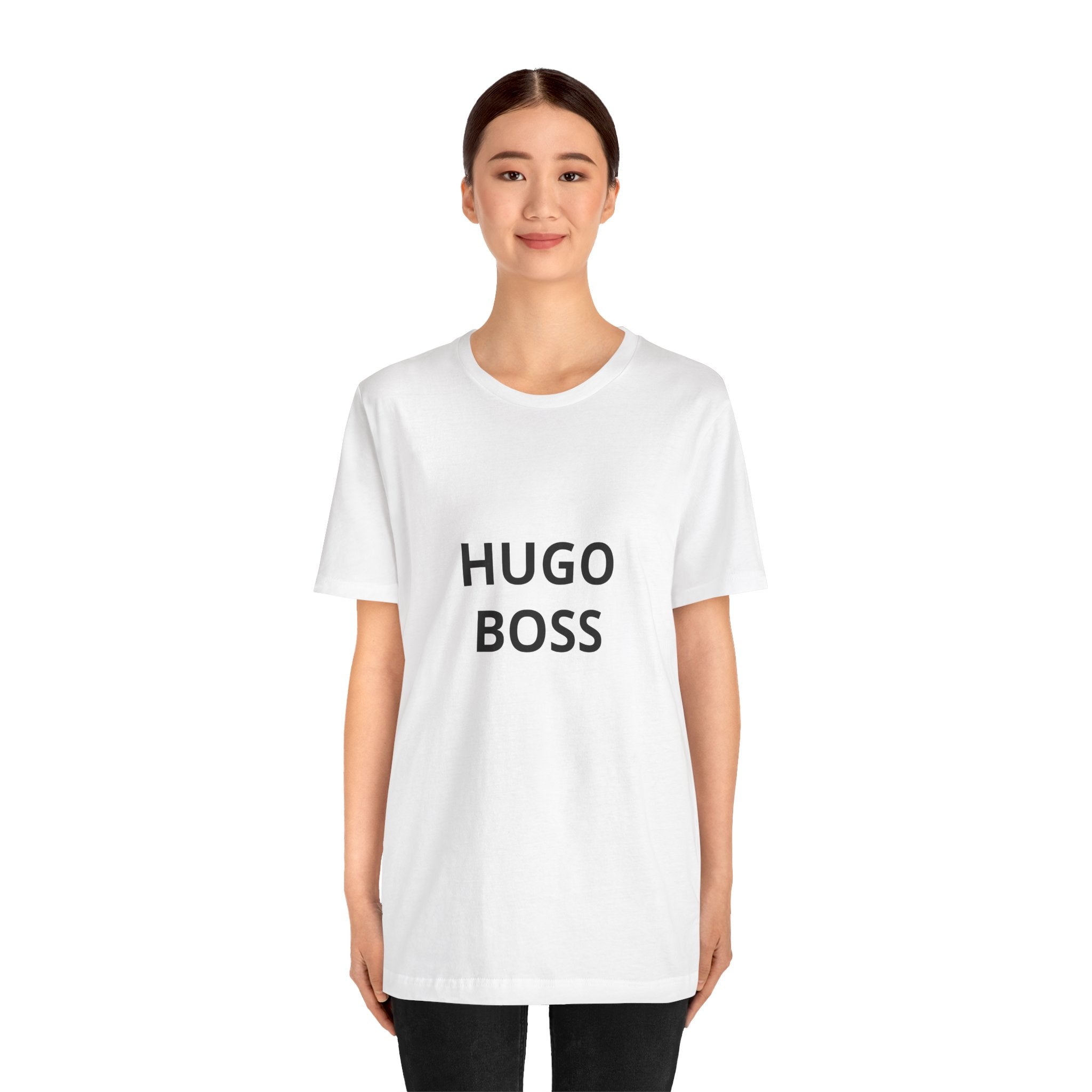 Graphic Tee — "HUGO BOSS" Minimalist Text T-Shirt