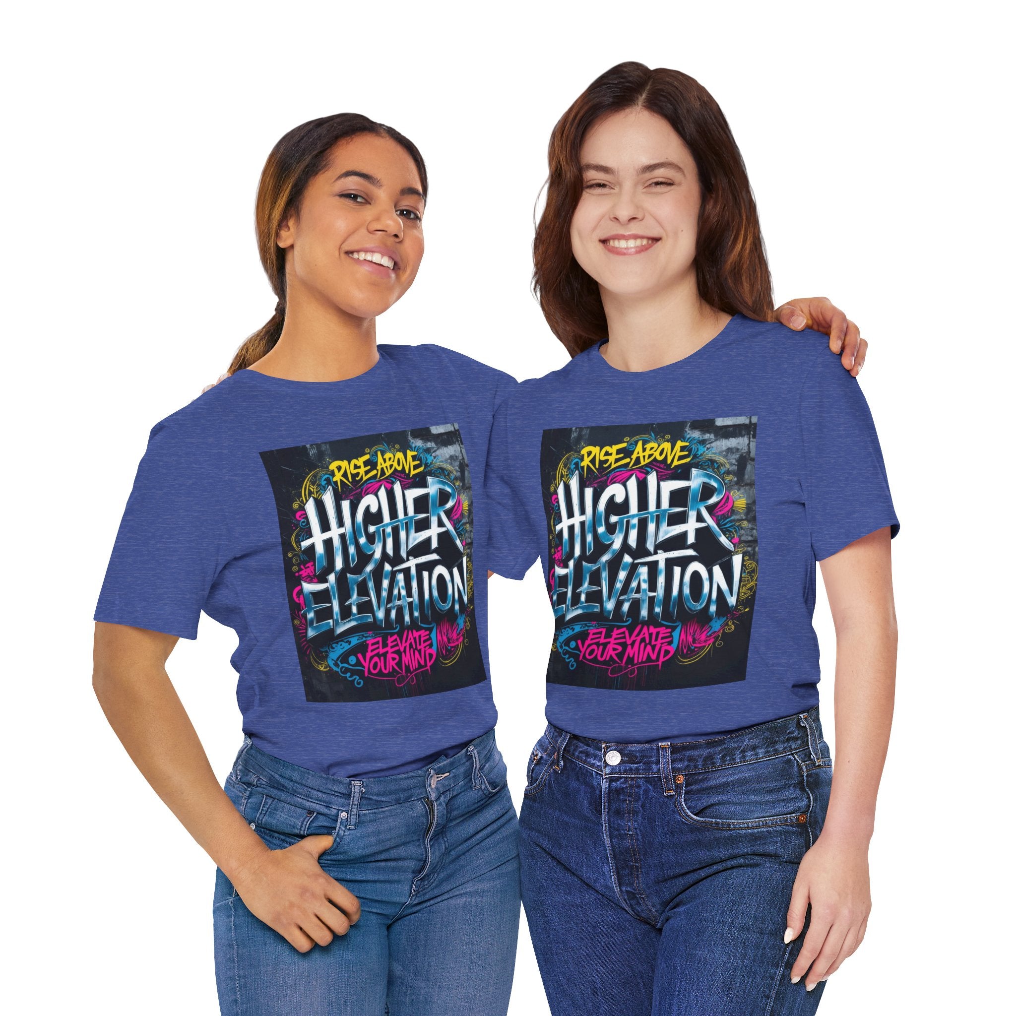 Higher Elevation Graffiti T-Shirt — "Rise Above, Elevate Your Mind"