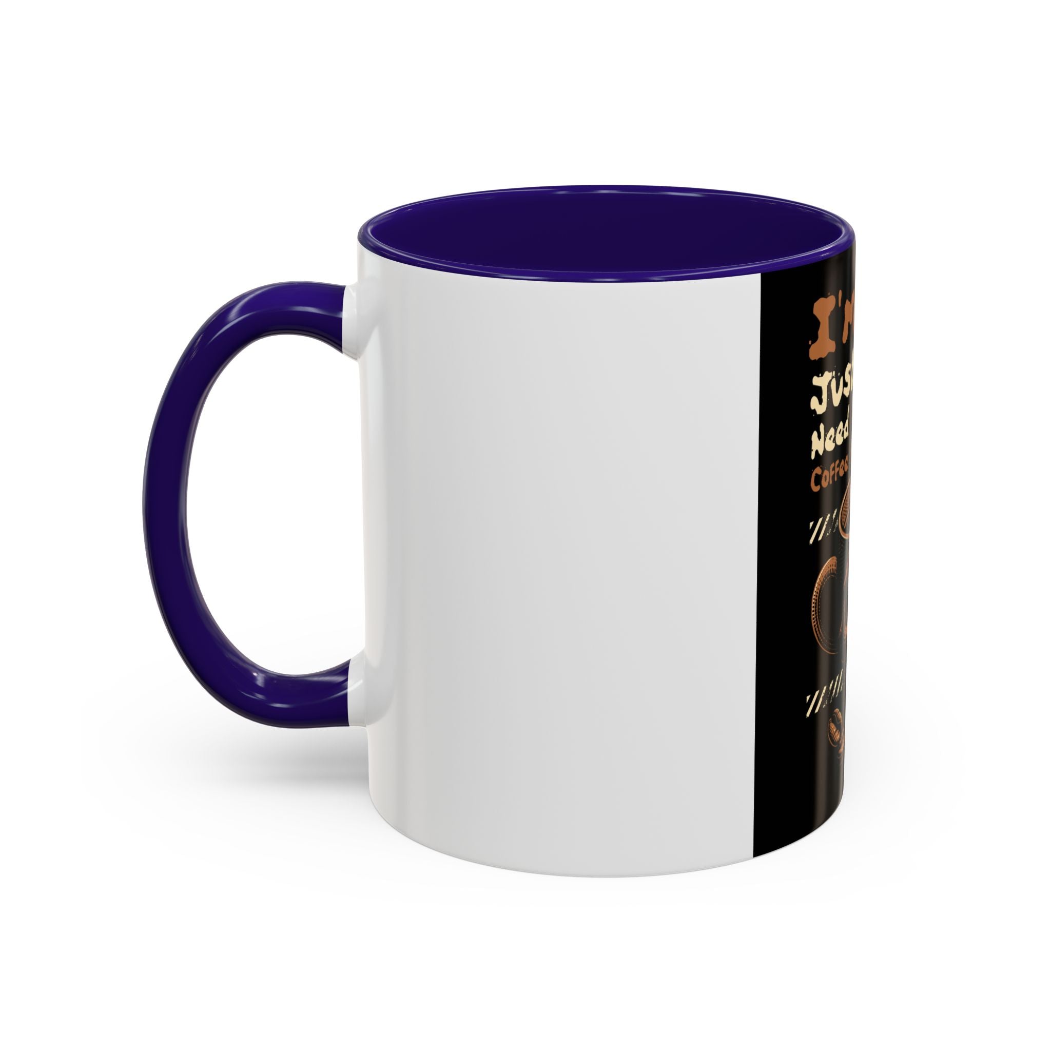 Skull Coffee Mug – "I'm Fine Just Need Coffee" Gothic Ceramic Mug