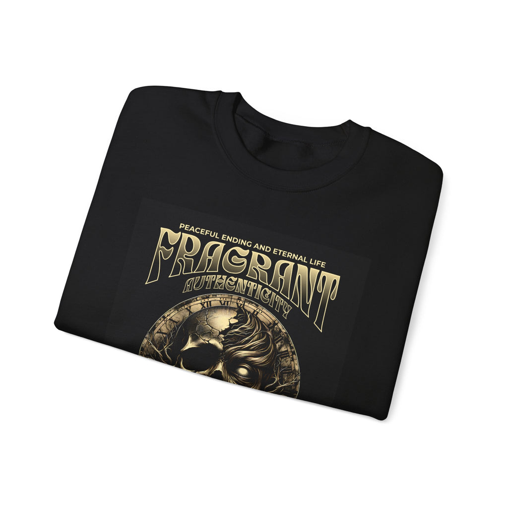 Skull & Roses Crewneck Sweatshirt — “Decrepit” Gothic Graphic