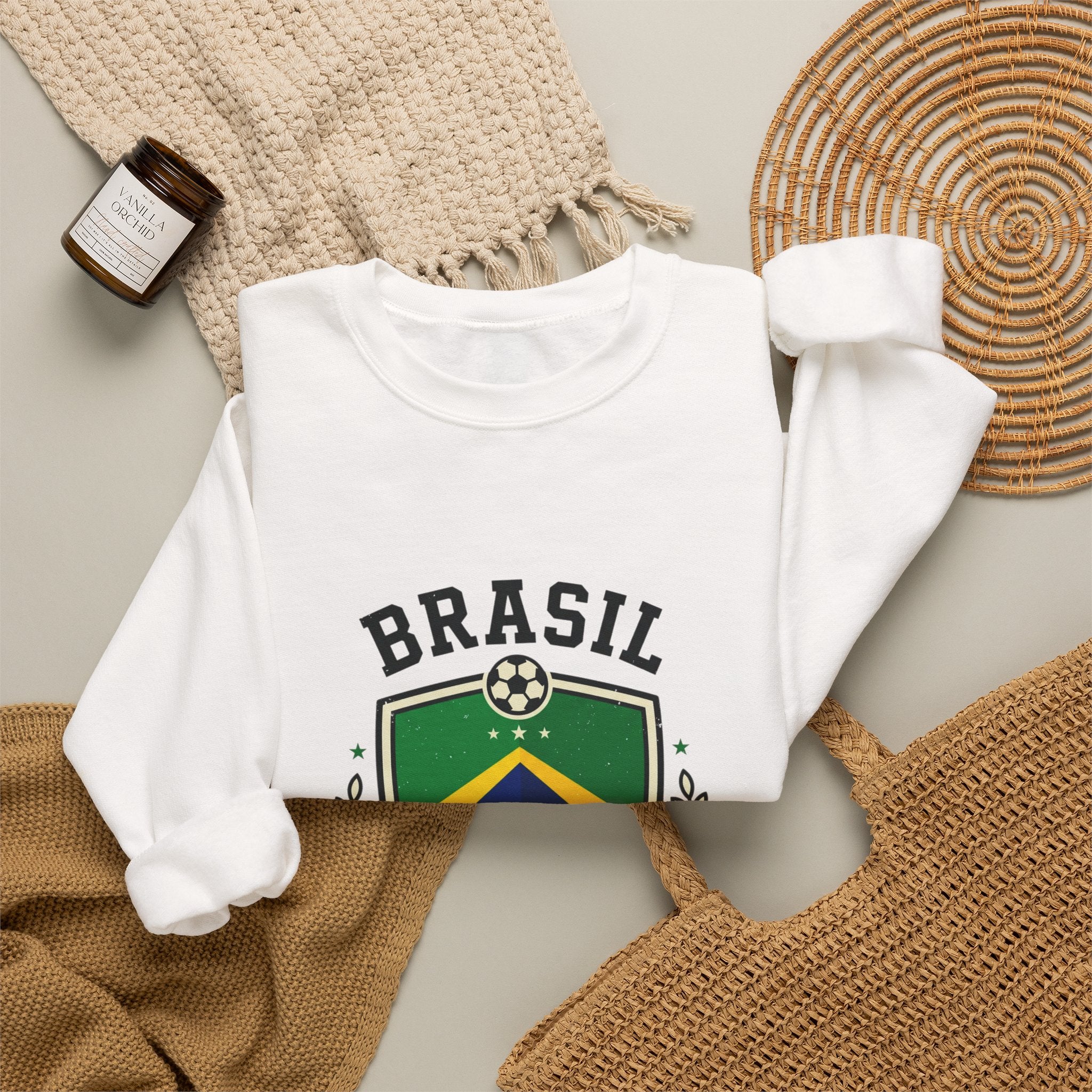 Brasil Futebol Crest Sweatshirt | Brazil Soccer Pride, National Colors